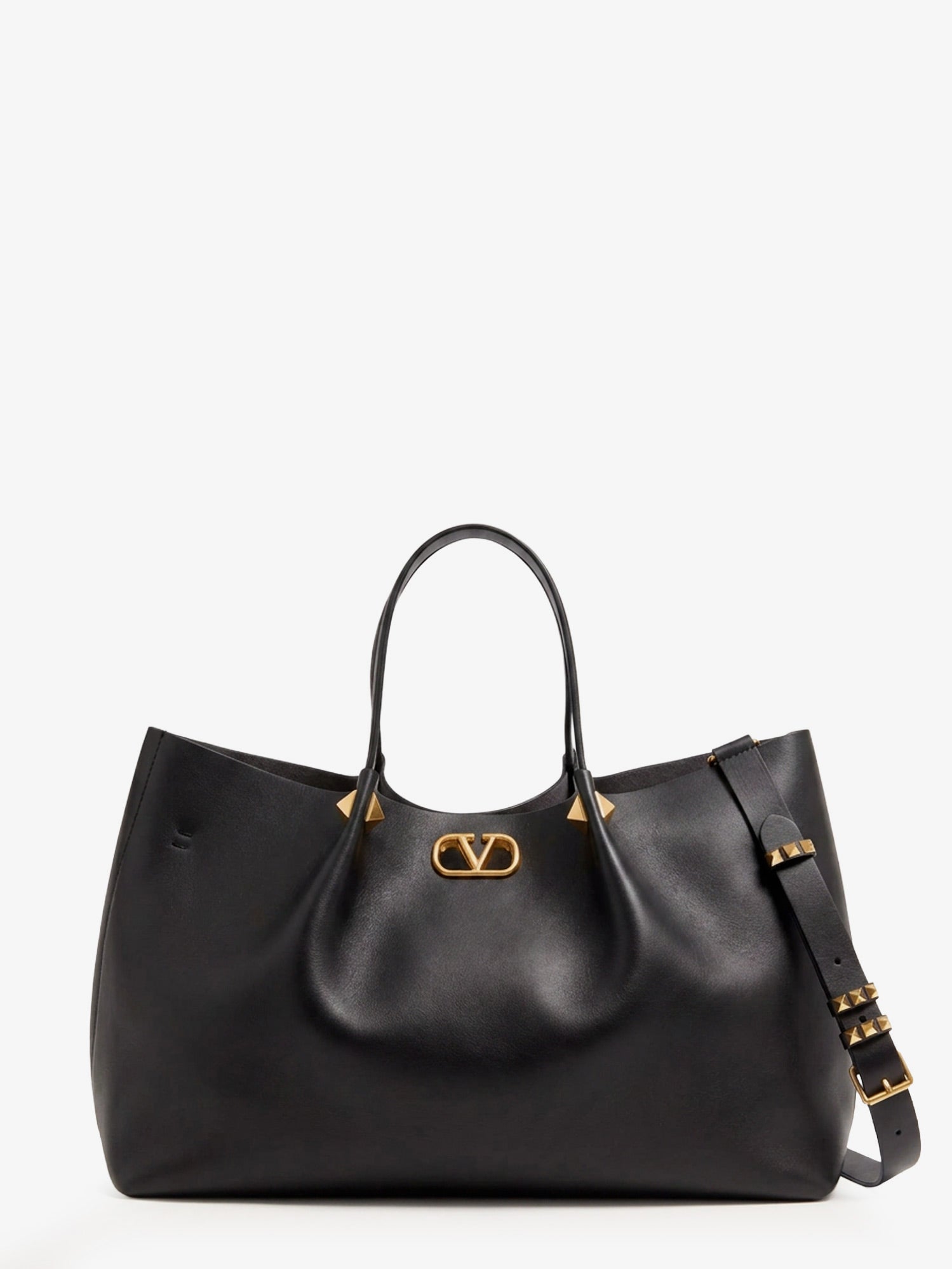 Valentino Large Vlogo Signature Leather Tote Bag