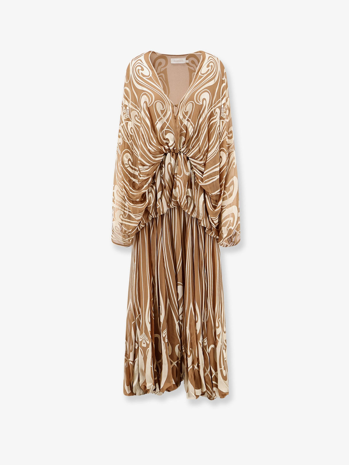 Zimmermann Momentum Burnout Bubble Gown Silk Dress