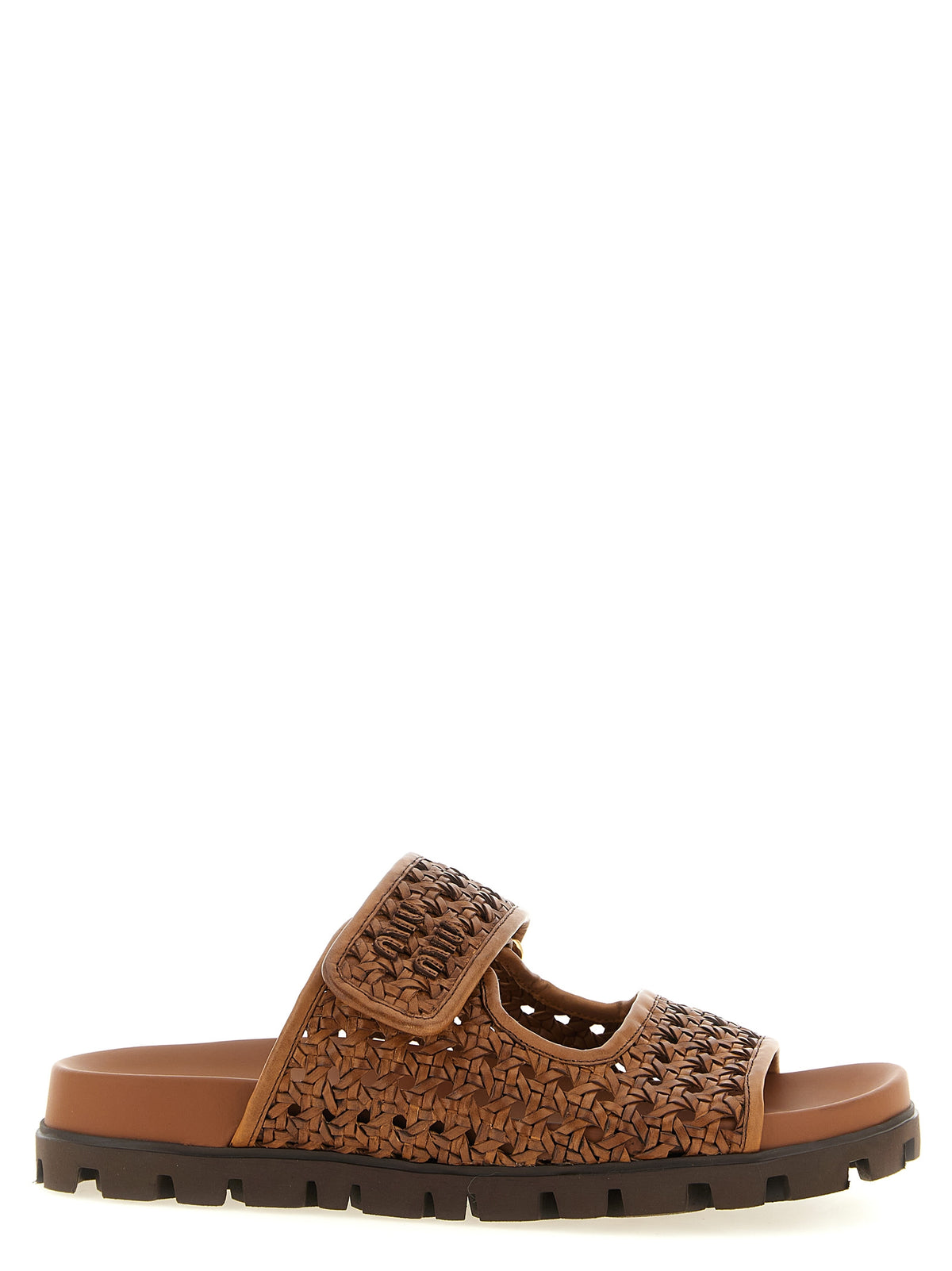 Miu Miu Braided Leather Sandals
