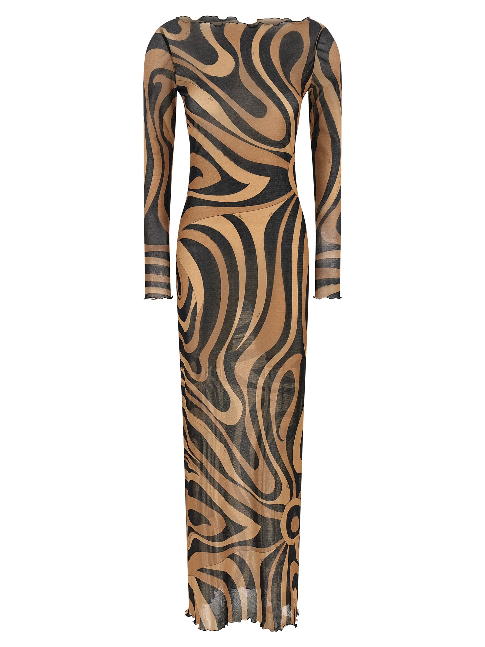 Emilio Pucci 'Marmo' Print Tulle Dress
