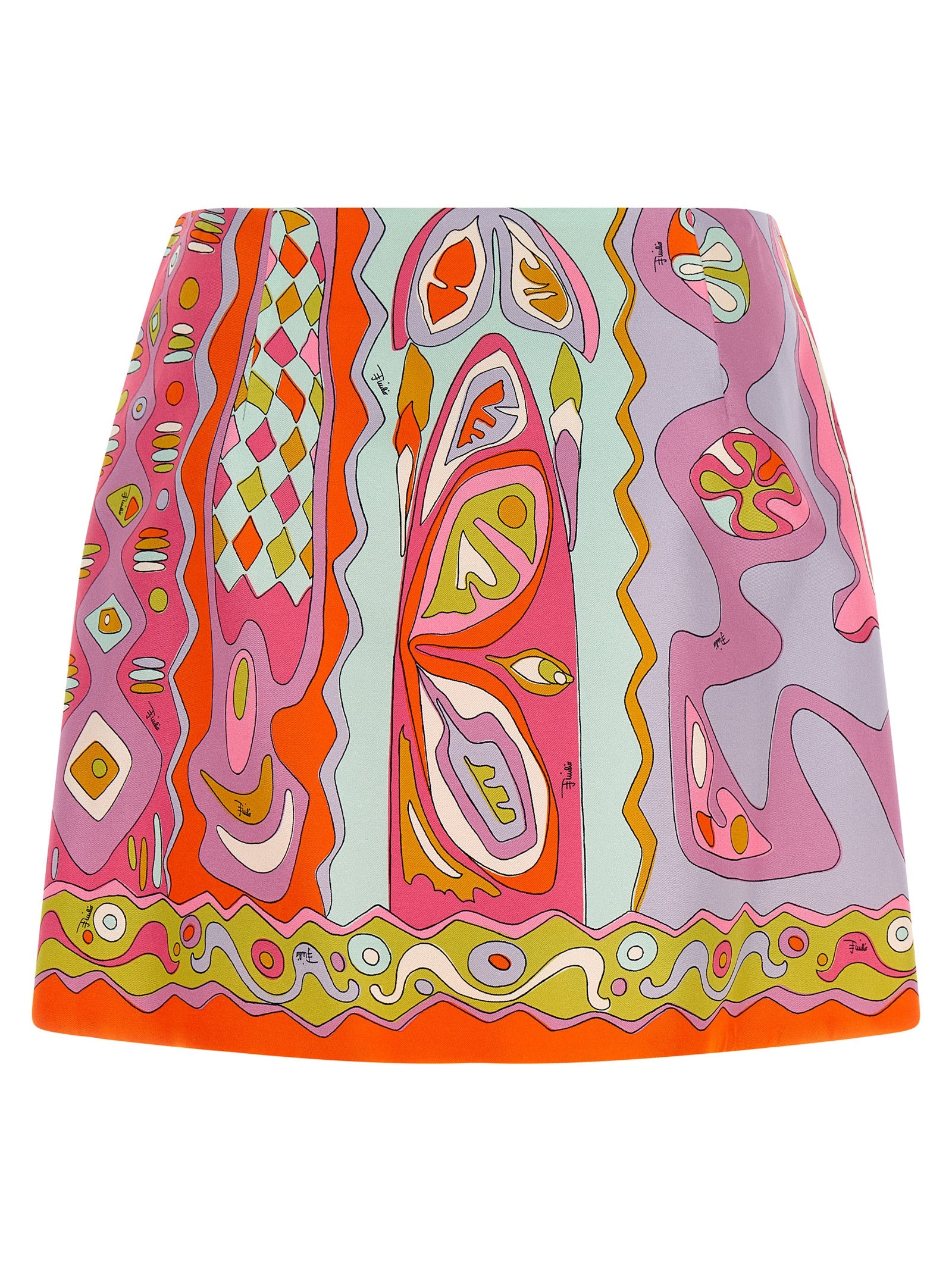Emilio Pucci 'Angoli' Print Twill Skirt