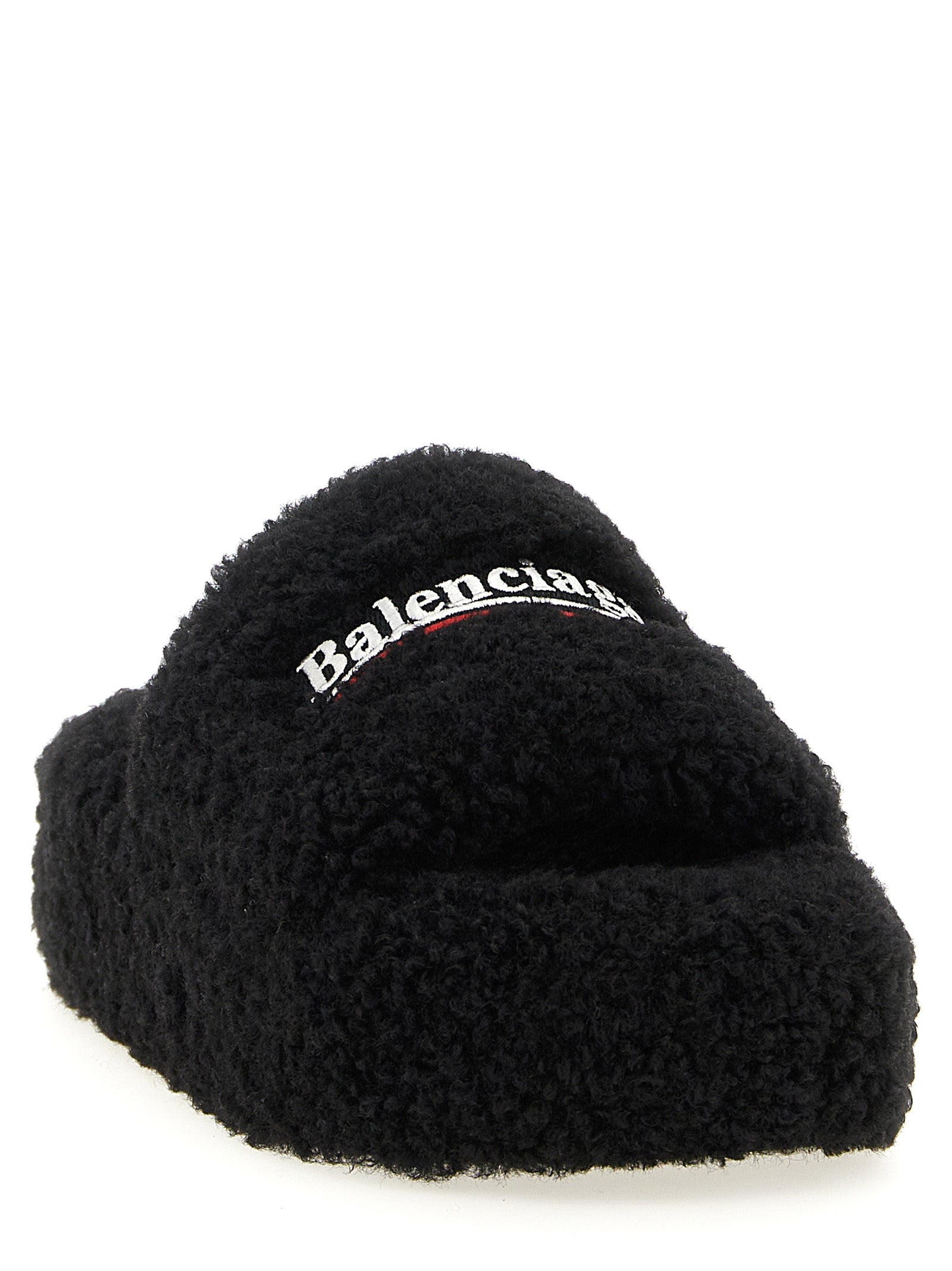 Balenciaga 'Furry Platform' Slides