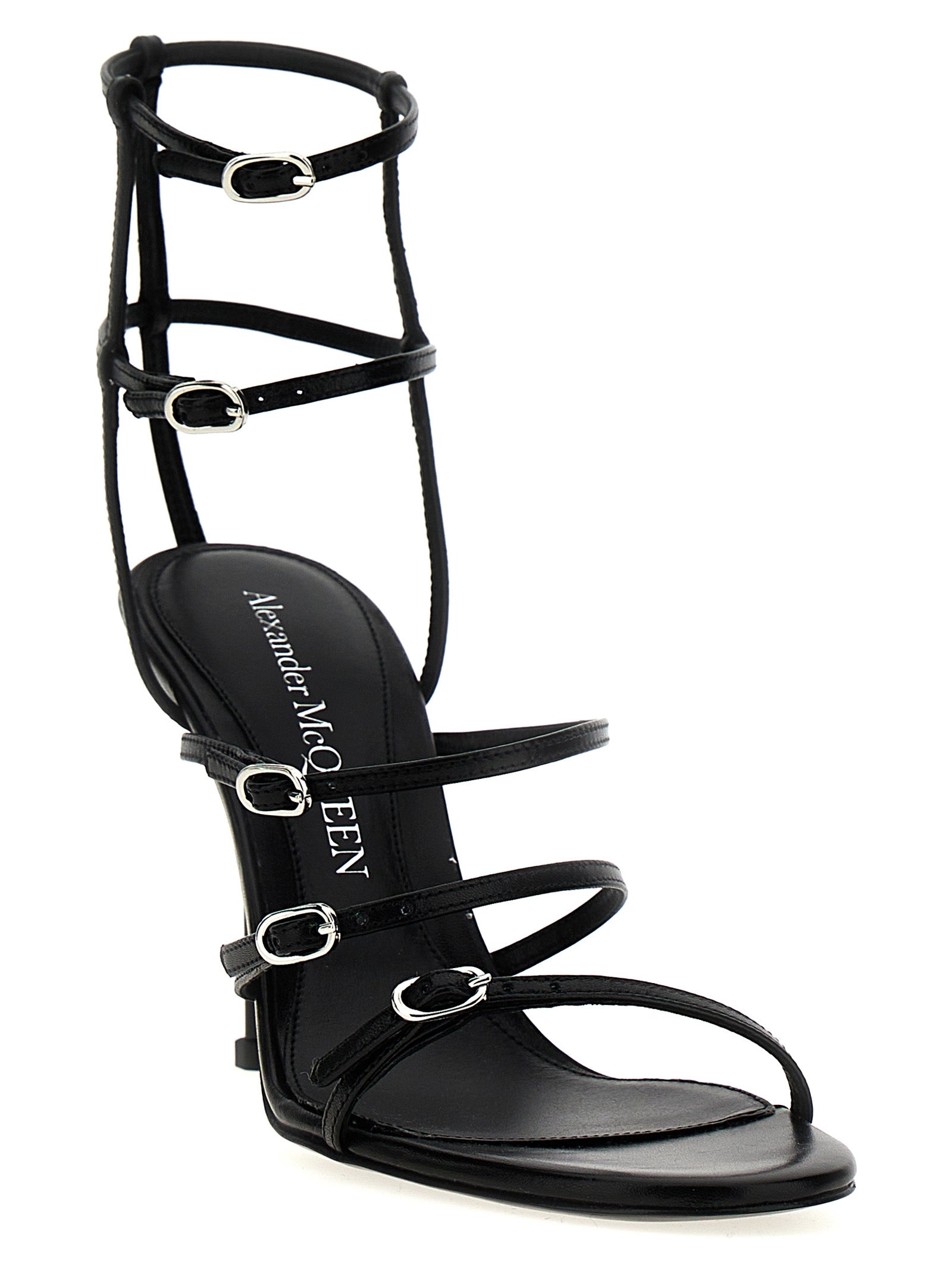 Mcqueen Strap Leather Sandals