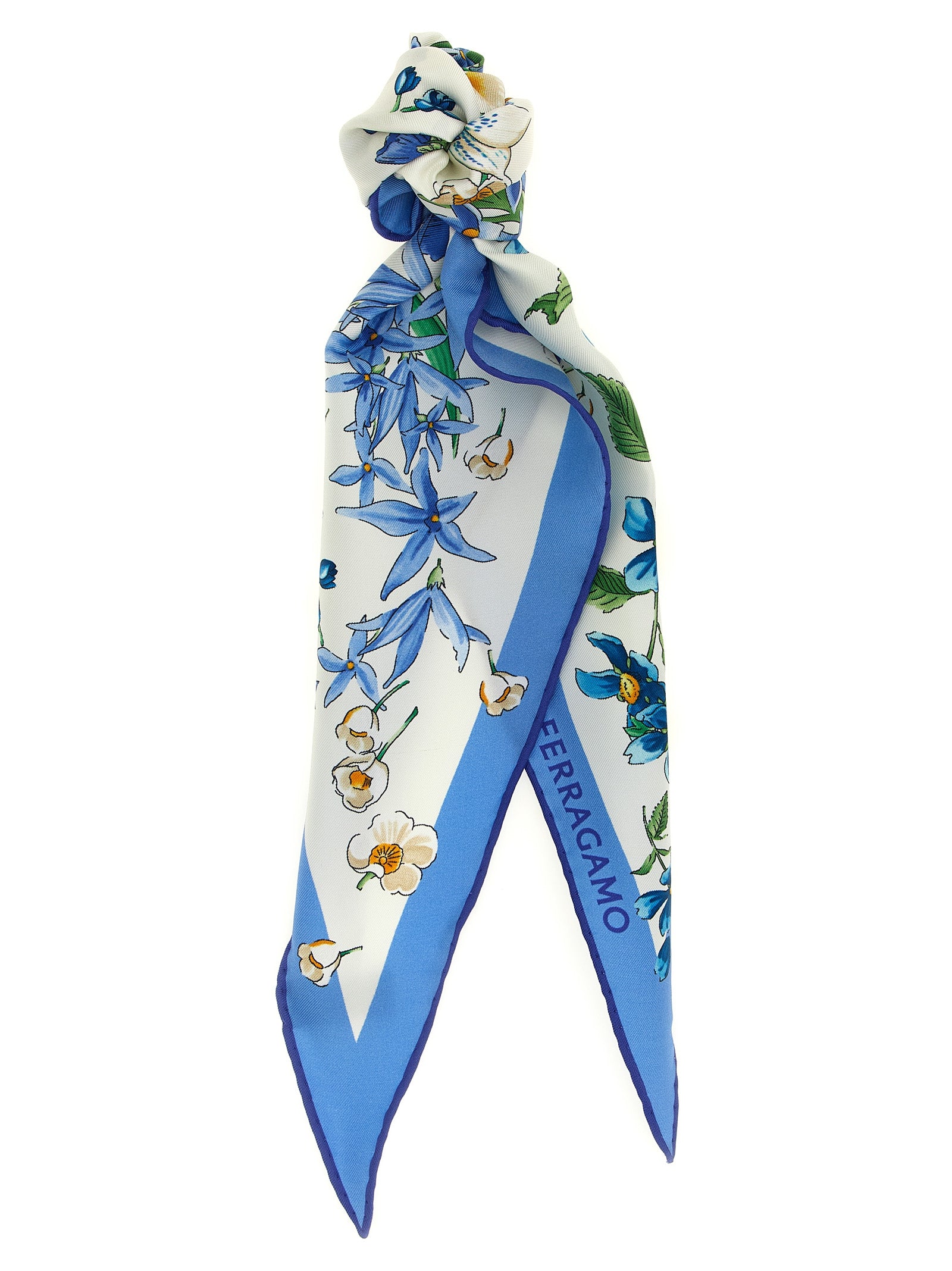 Ferragamo 'Primavera' Print Diamond Scarf