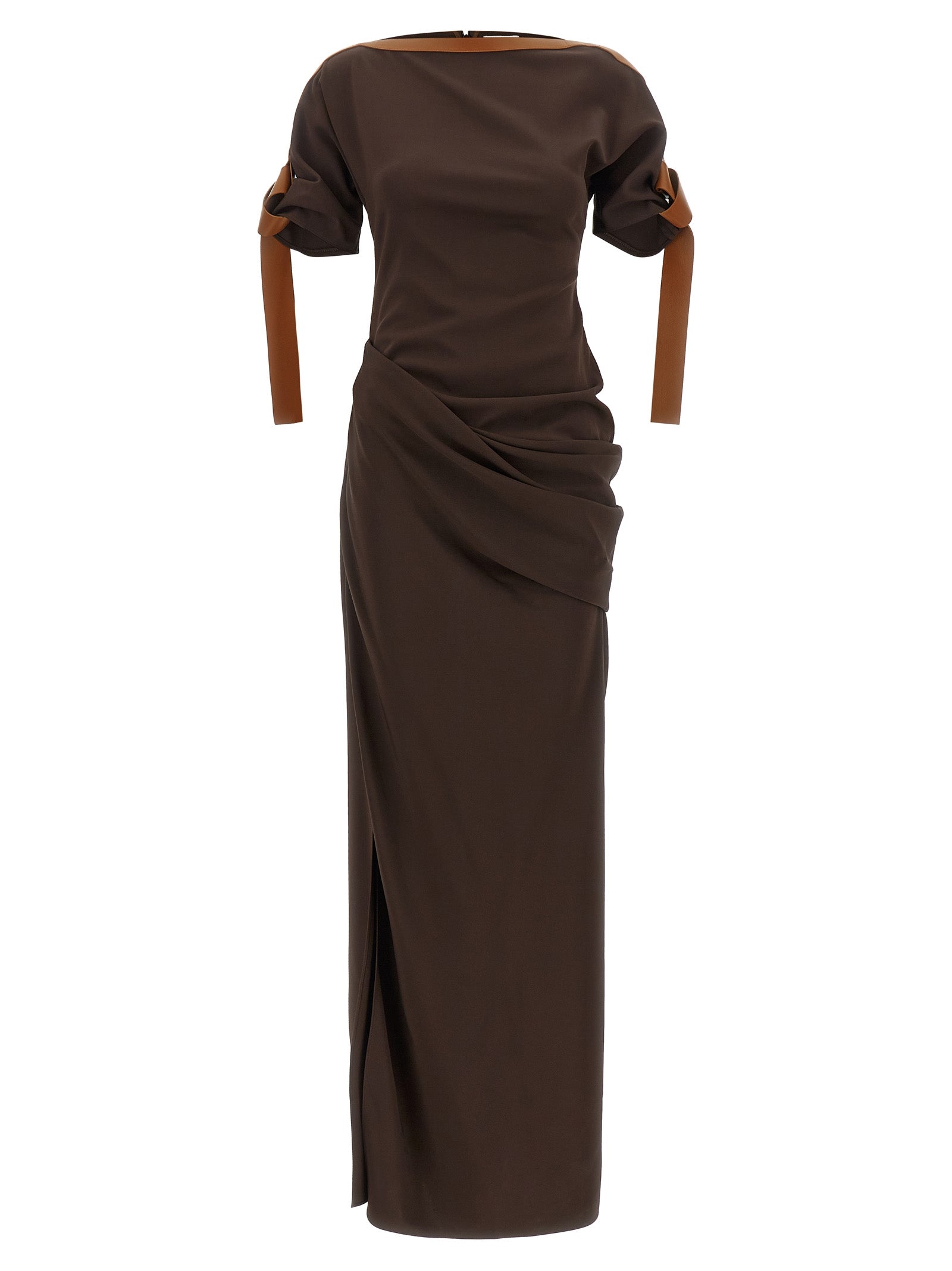 Ferragamo Dress With Leather Straps