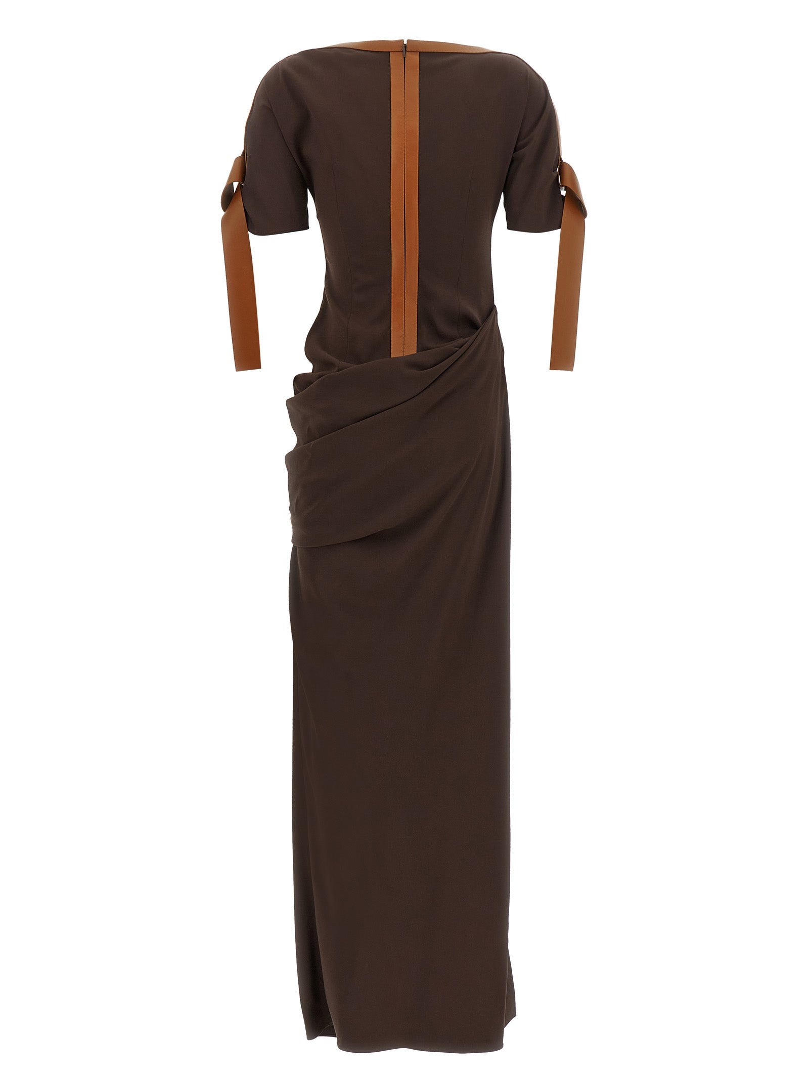 Ferragamo Dress With Leather Straps
