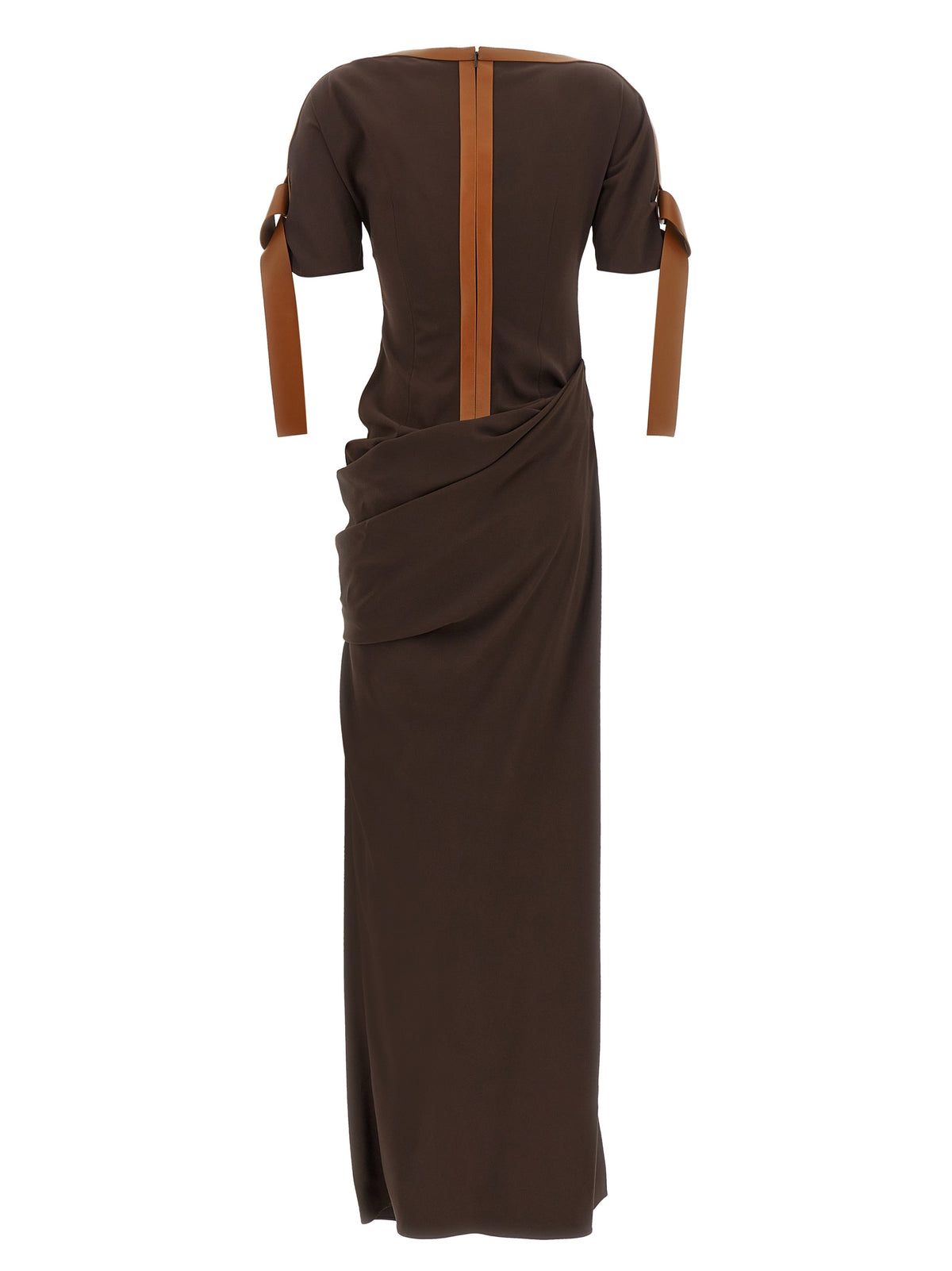Ferragamo Dress With Leather Straps