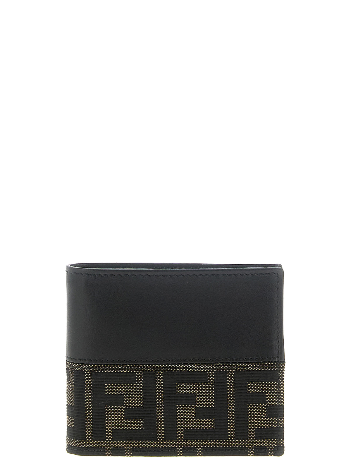 Fendi Two-Color Ff Jacquard Wallet