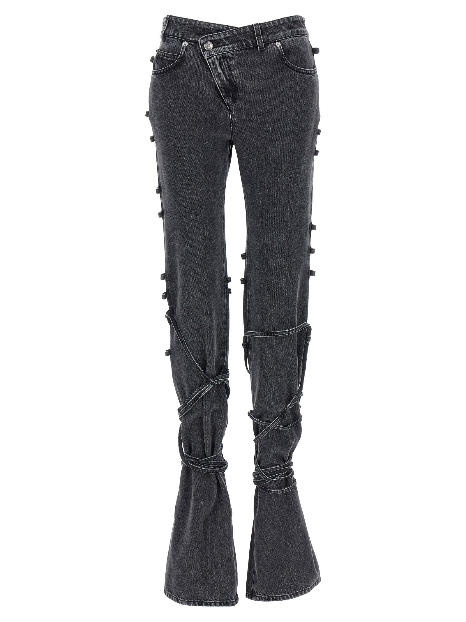 Mcqueen Jeans Asymmetric Closure