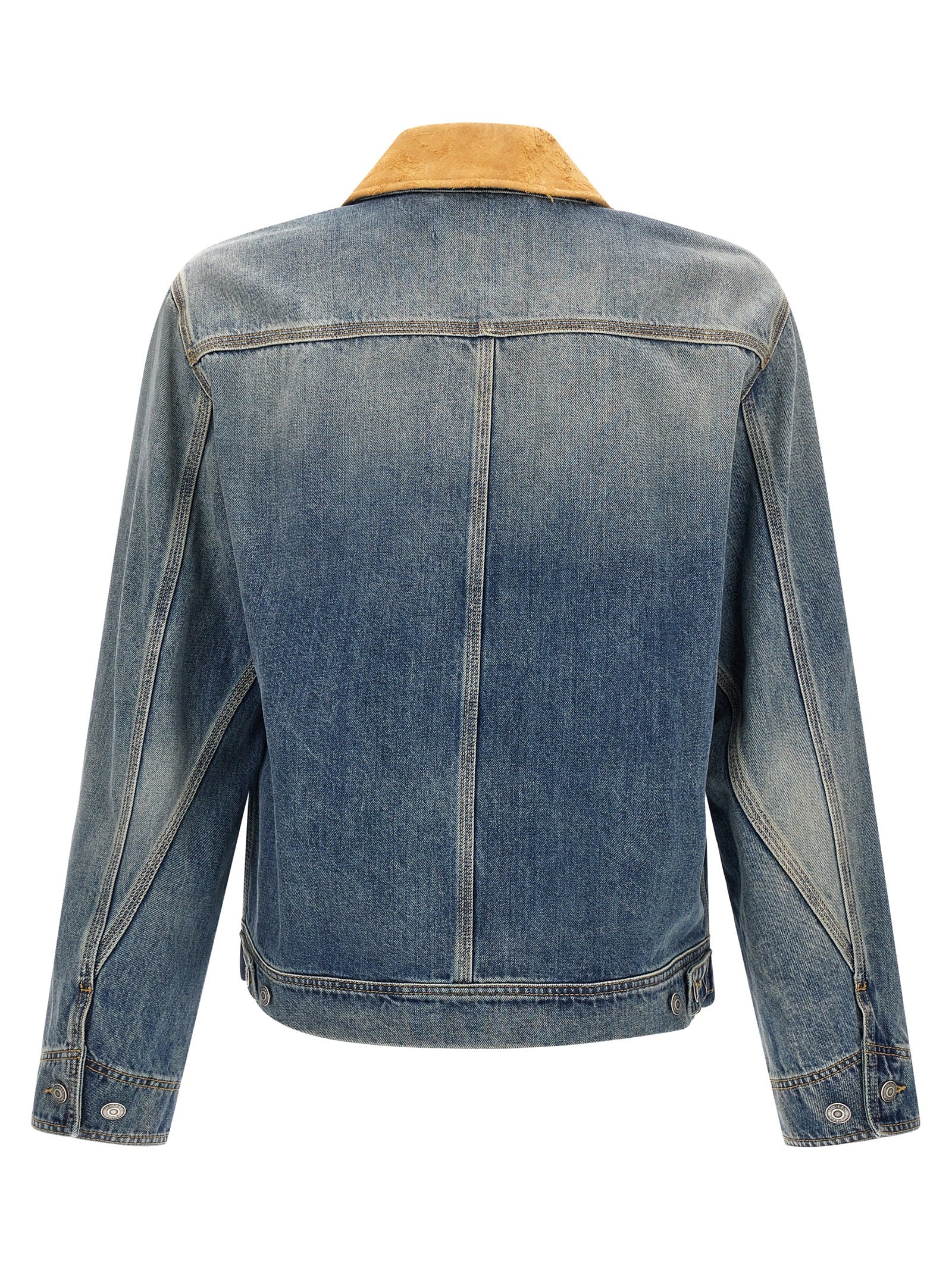 Mcqueen Suede Denim Jacket