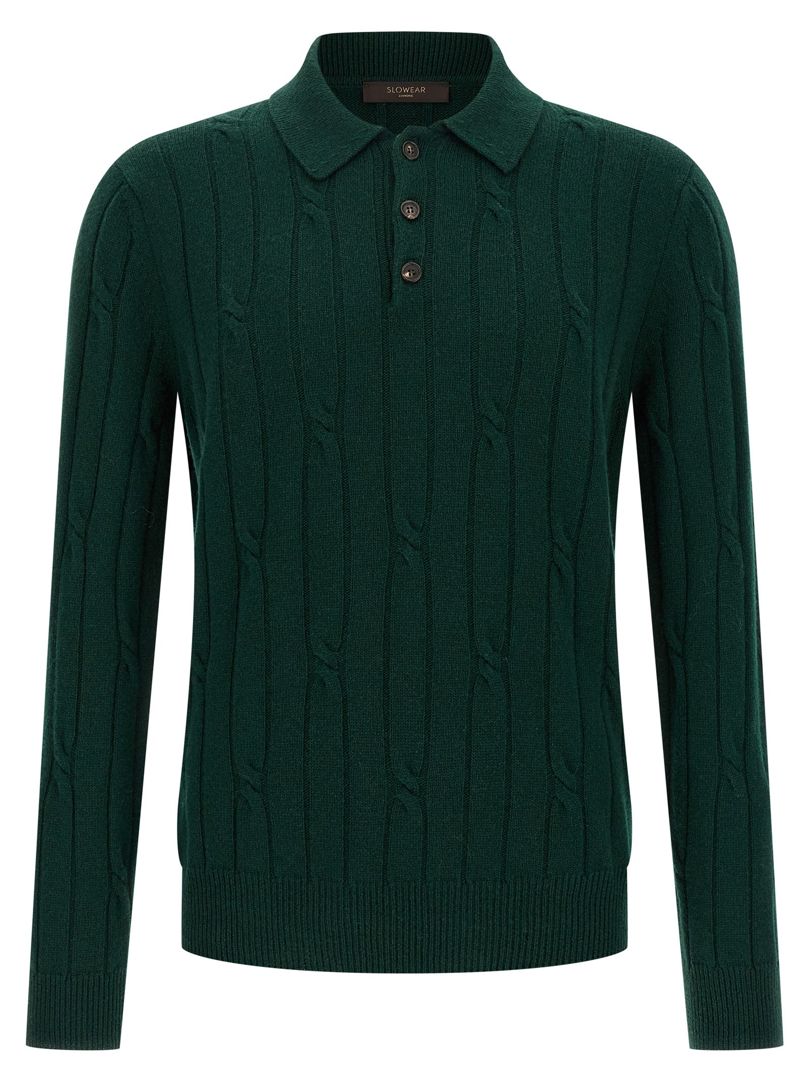 Zanone Braided Wool Polo Shirt