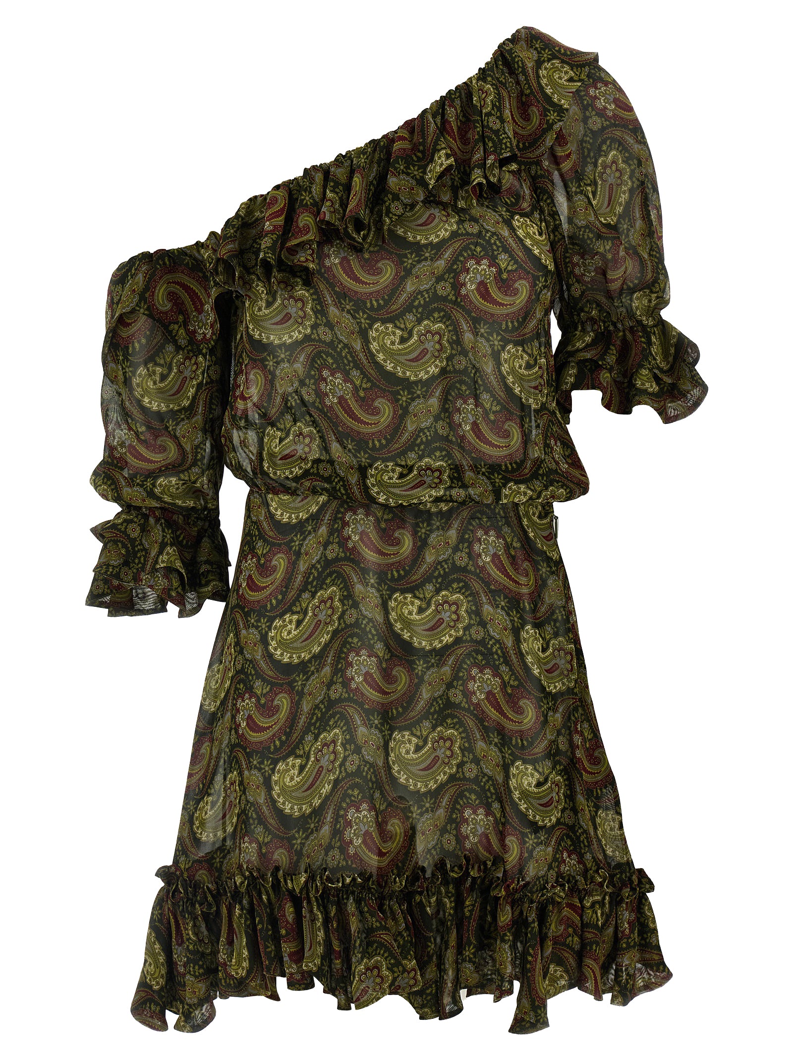 Saint Laurent Paisley Dress