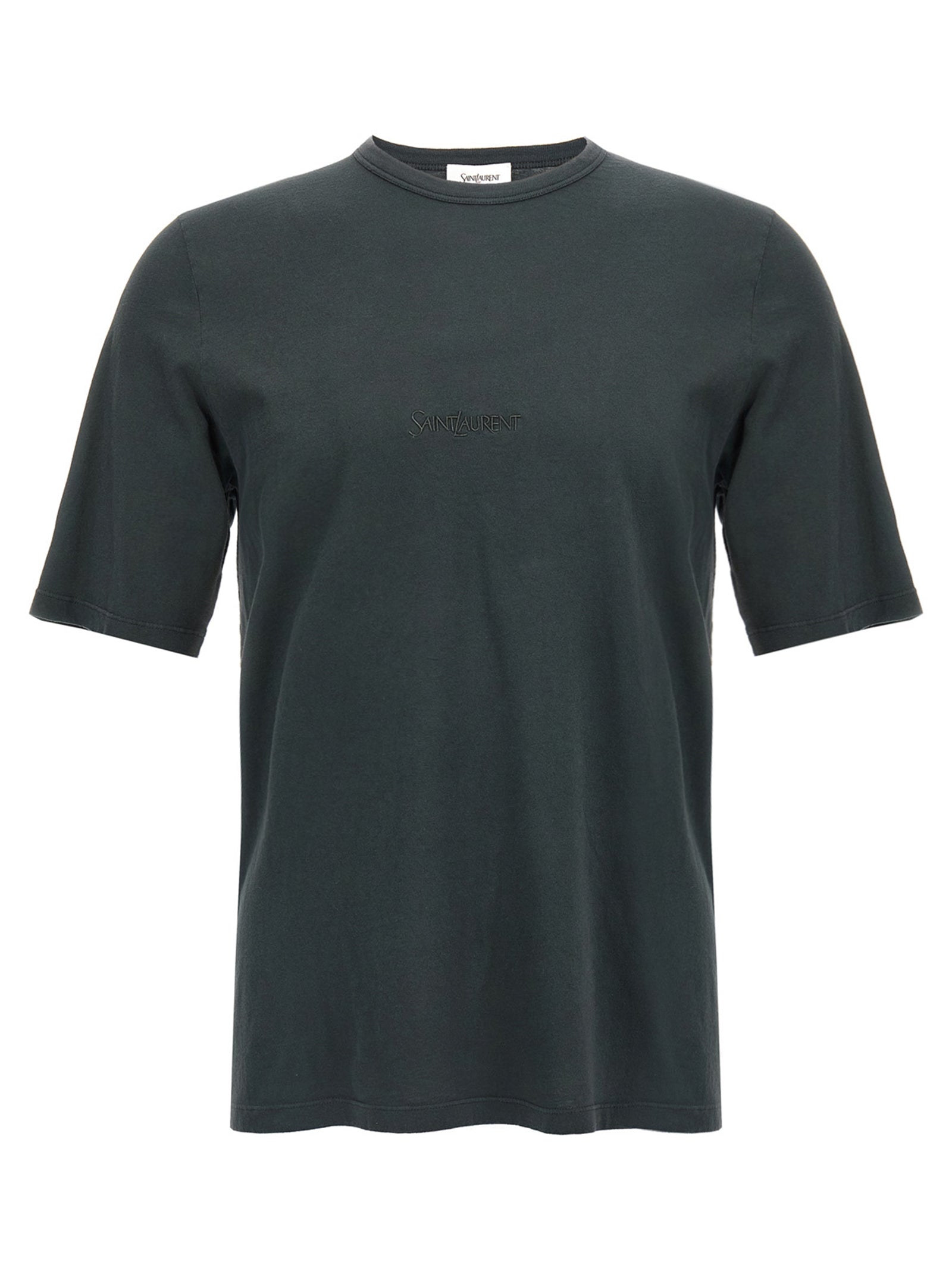 Saint Laurent Logo Embroidery T-Shirt