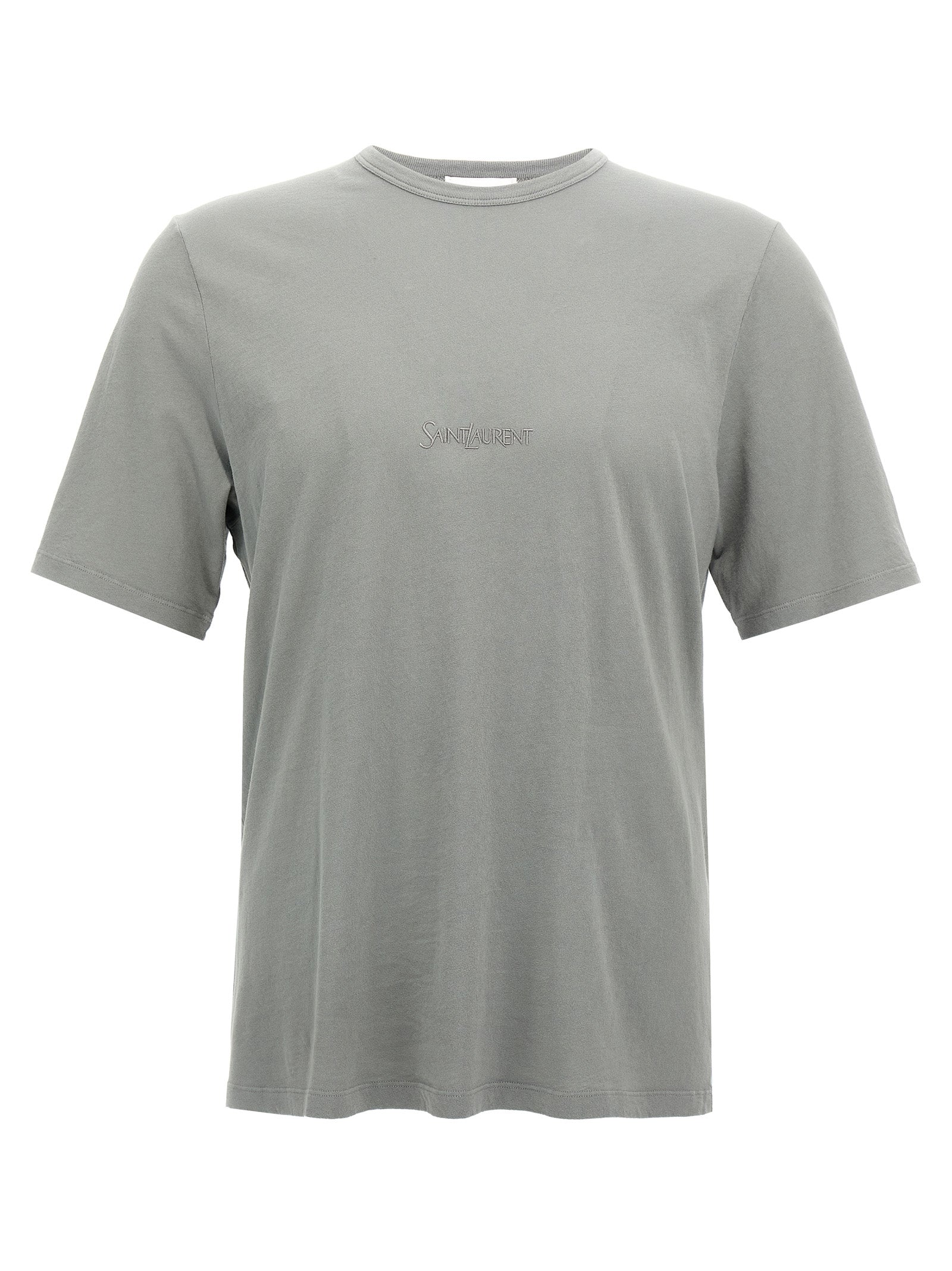 Saint Laurent Logo Embroidery T-Shirt