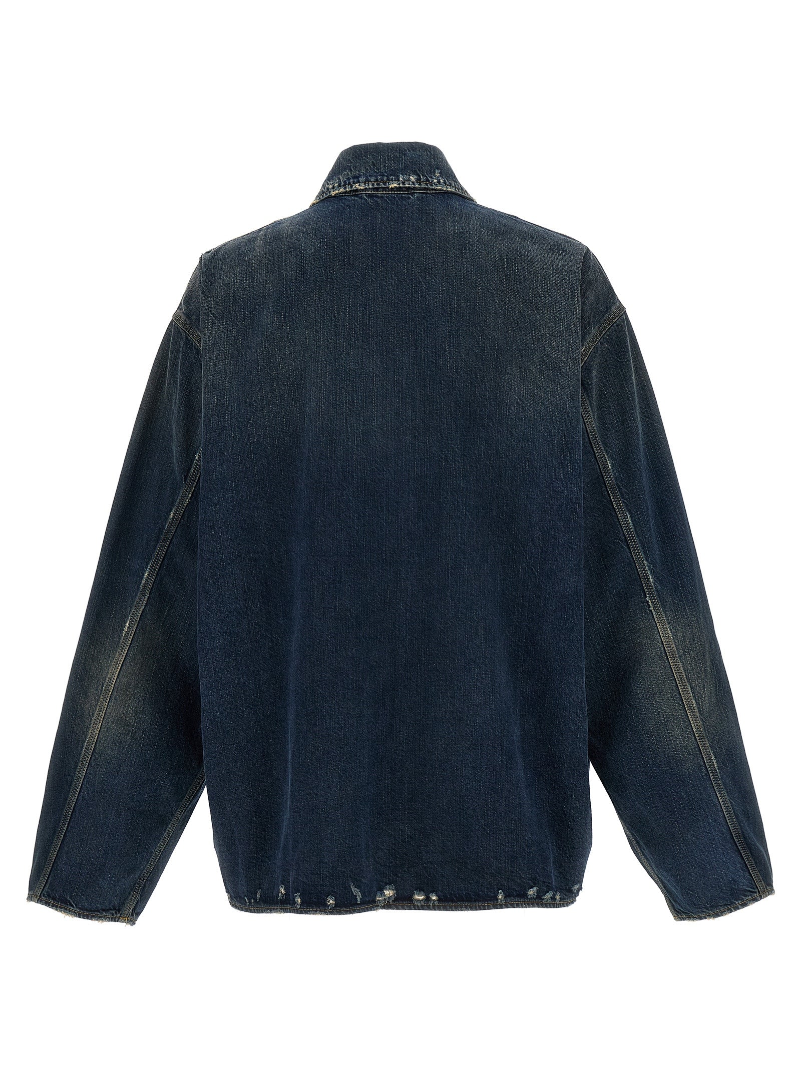 Balenciaga Denim Jacket With Used Effect