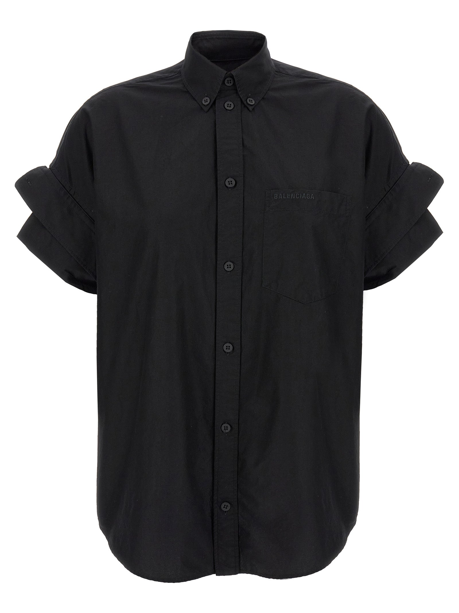 Balenciaga Turned-Up Cuffed Shirt