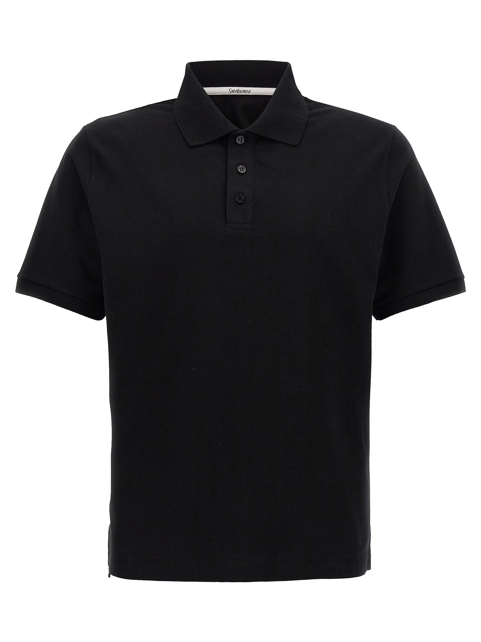Saint Laurent Logo Embroidery Polo Shirt