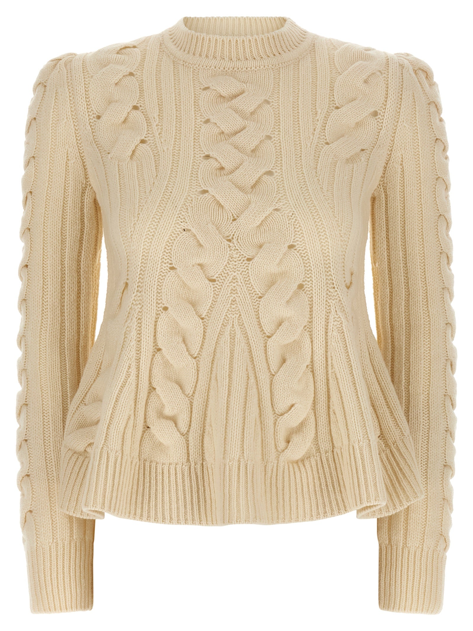 Mcqueen 'Peplum Cable' Sweater
