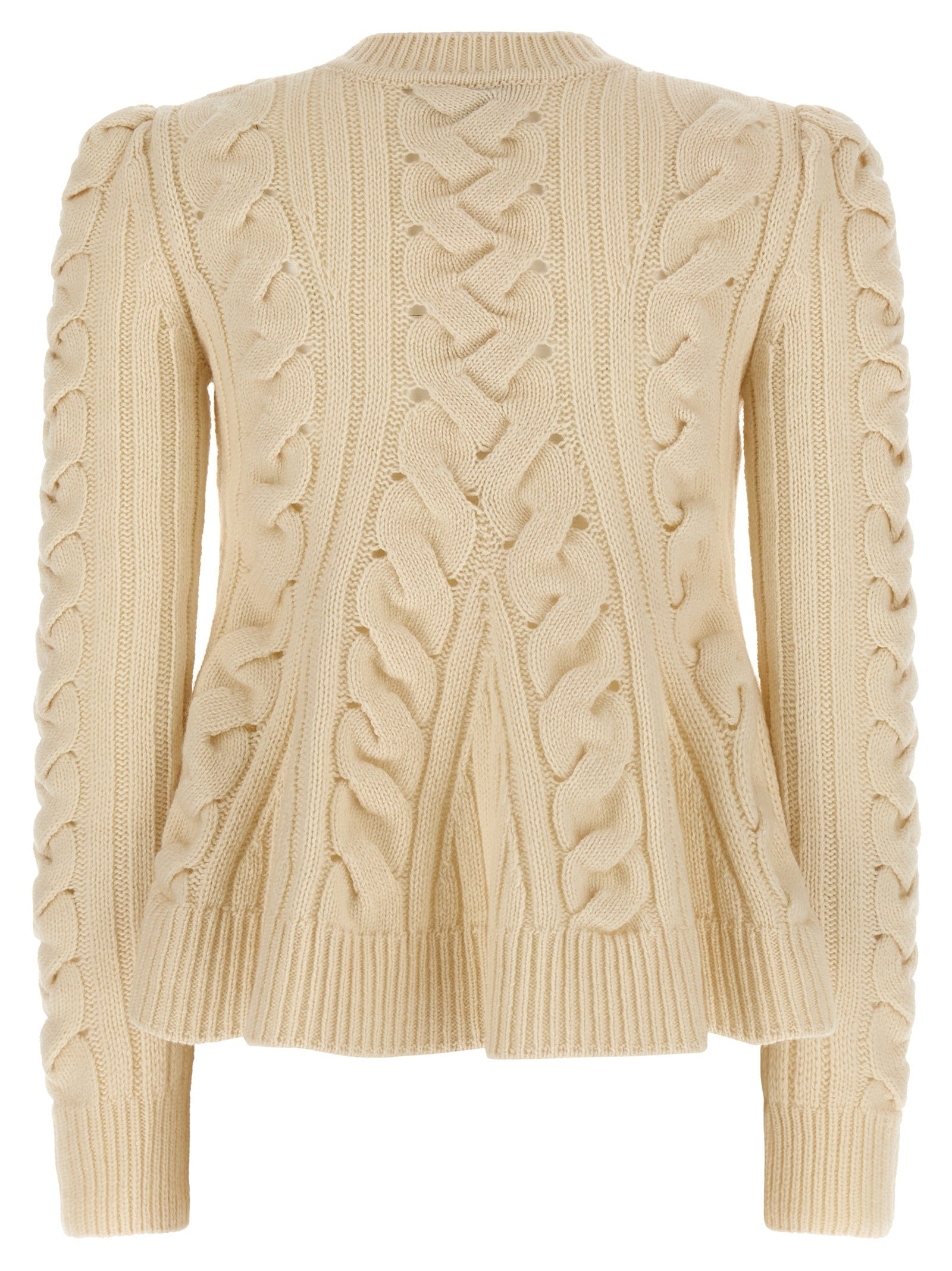 Mcqueen 'Peplum Cable' Sweater