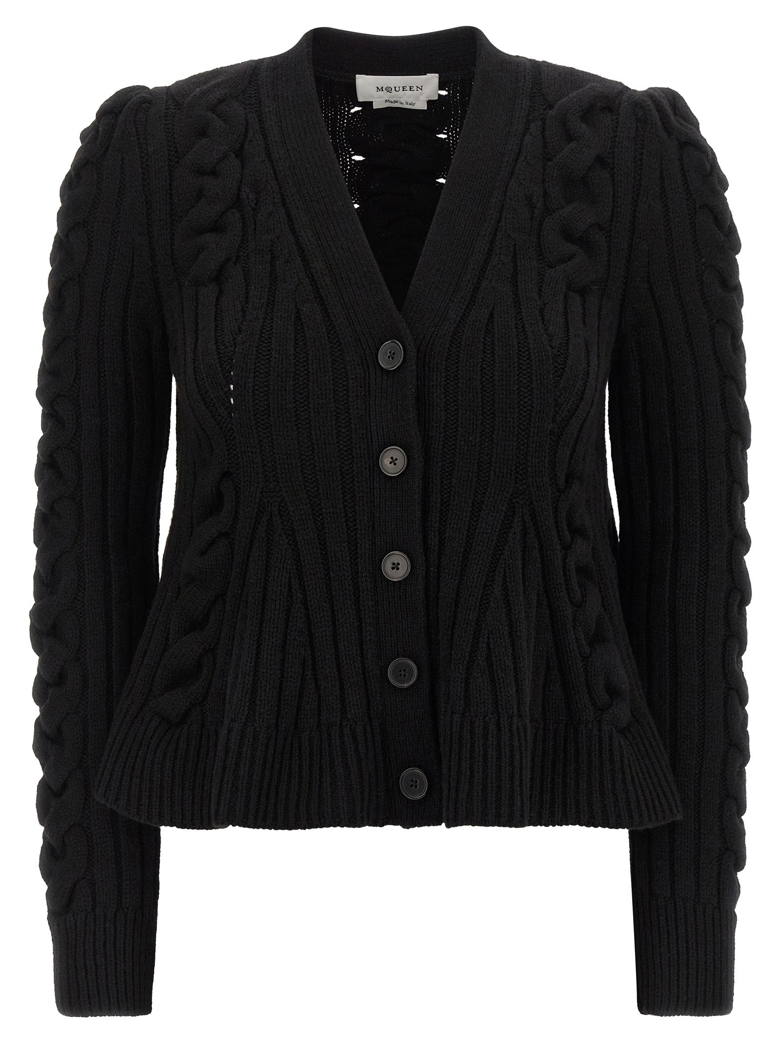 Mcqueen Braided Wool Cardigan