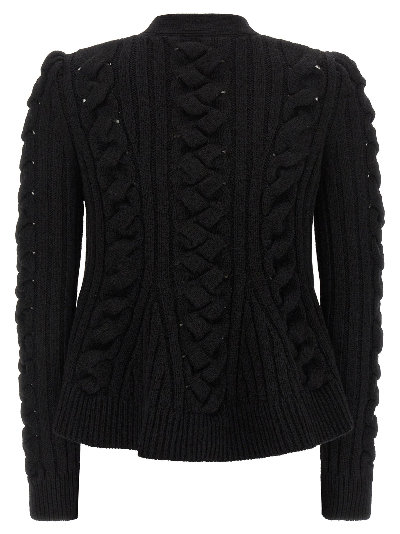 Mcqueen Braided Wool Cardigan