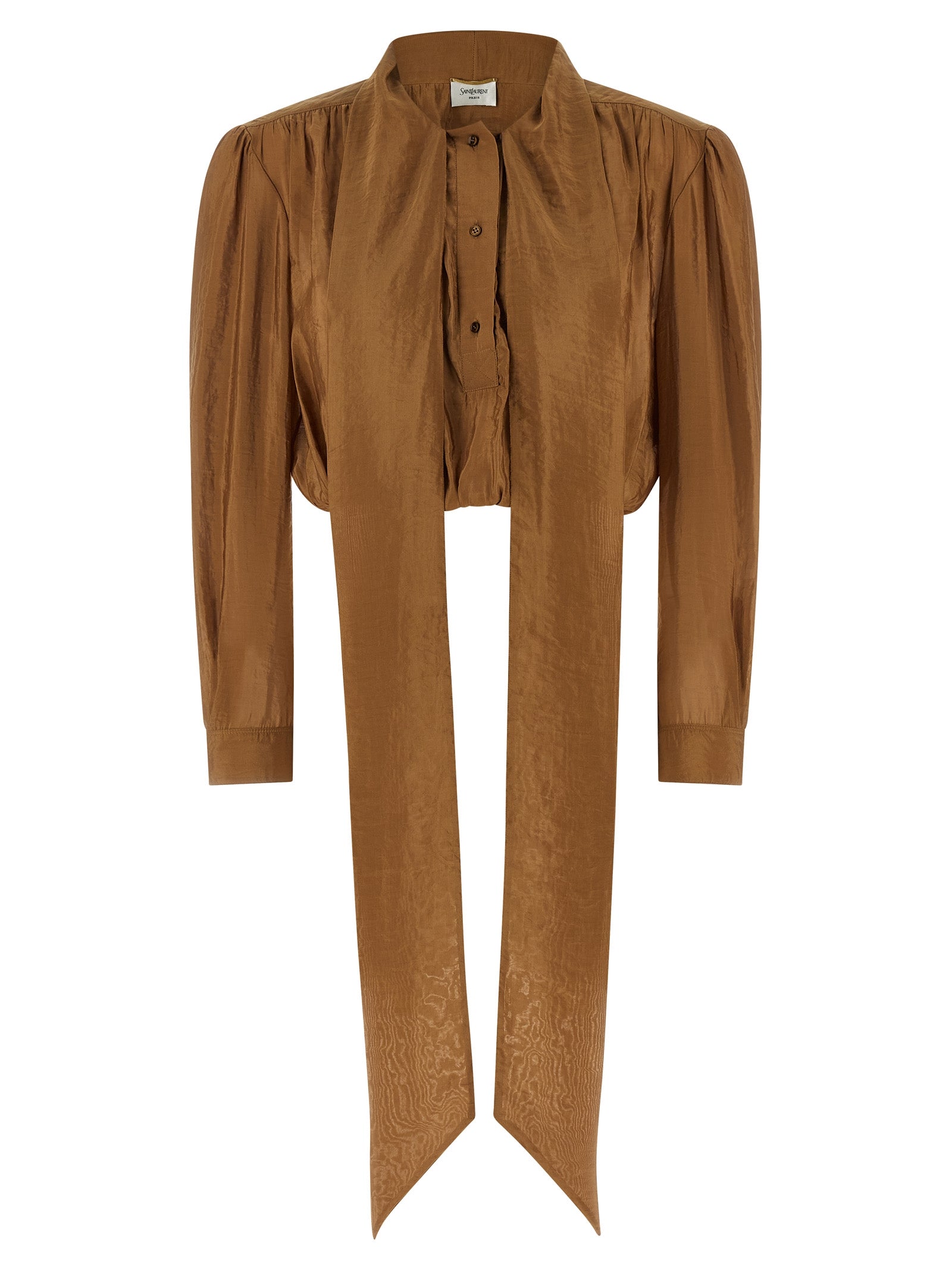 Saint Laurent Lavallière Neck Blouse