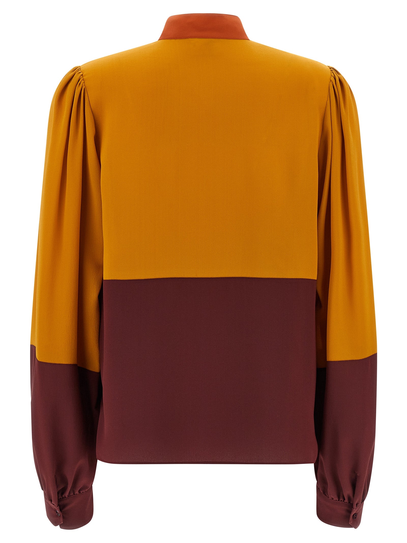 Saint Laurent Color-Block Blouse