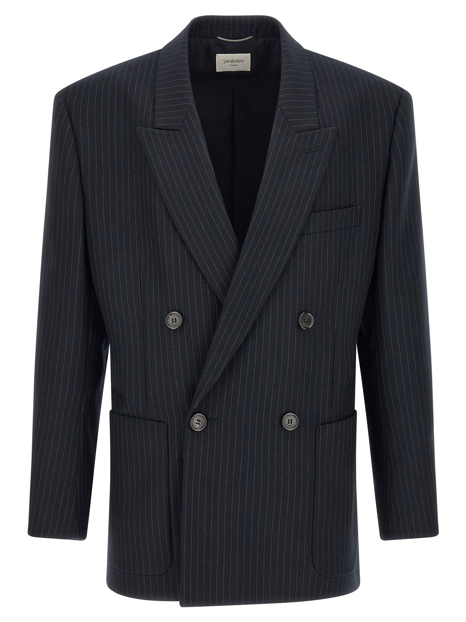 Saint Laurent Pinstriped Double-Breasted Blazer