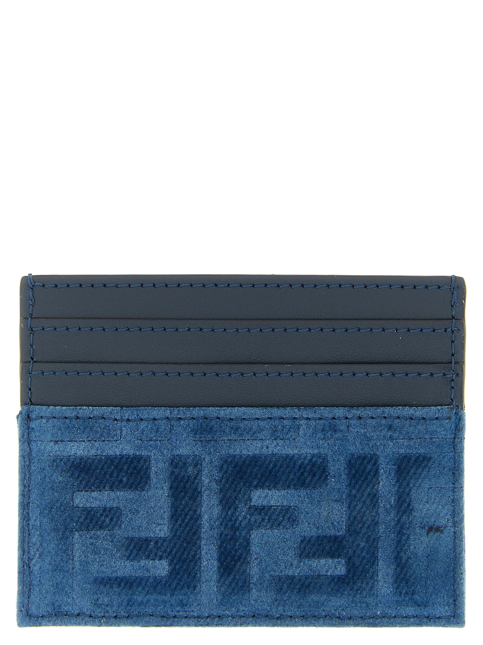 Fendi Ff Denim Card Holder