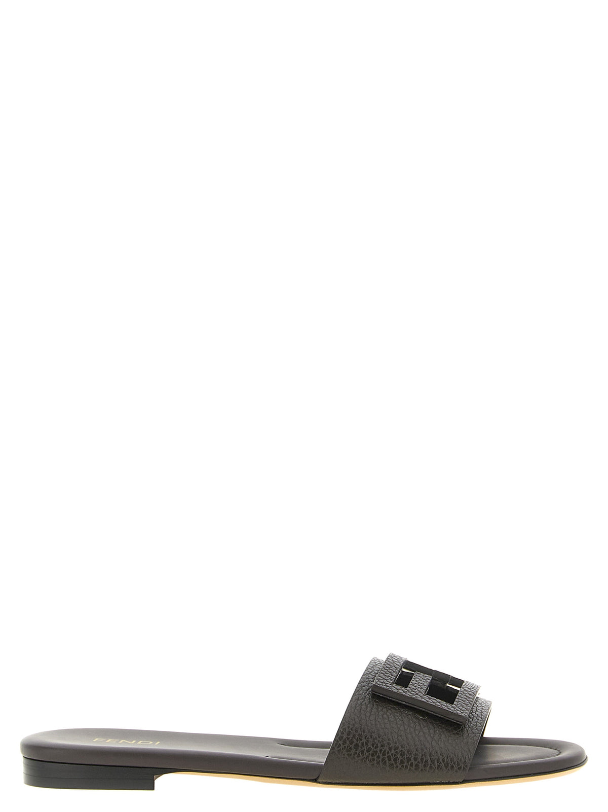 Fendi Brown 'Tube' Slides