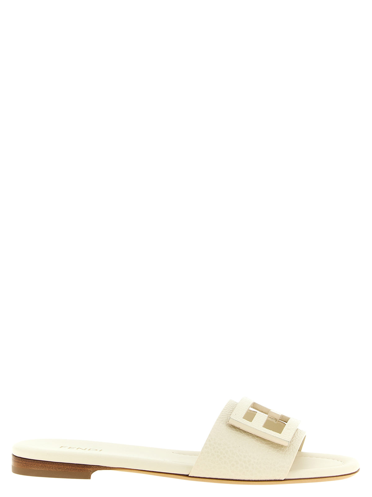 Fendi White 'Tube' Slides