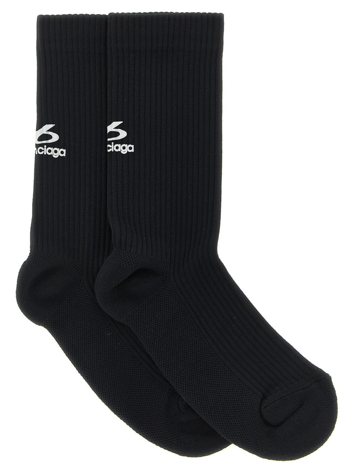 Balenciaga Ribbed Socks With Logo