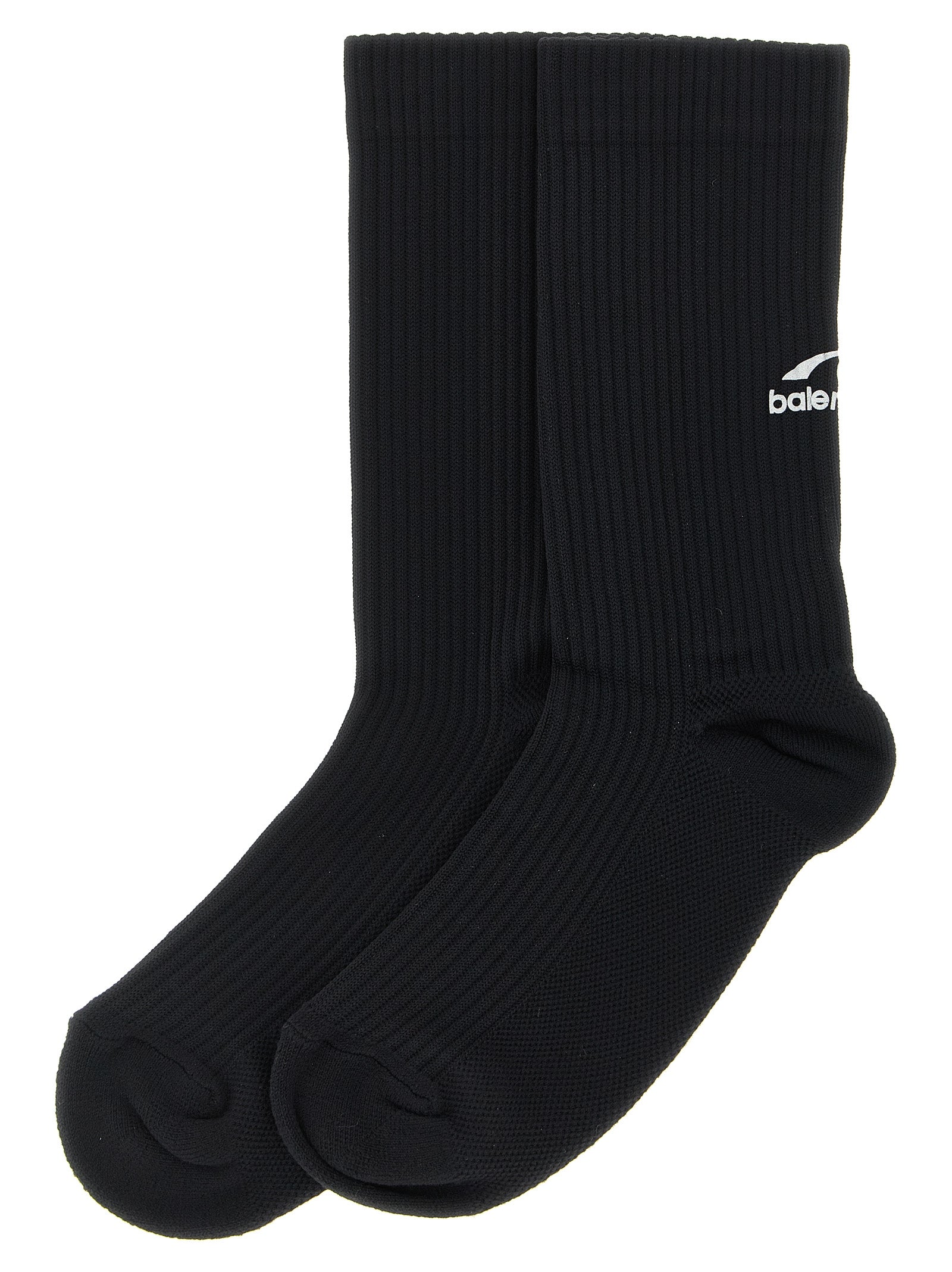 Balenciaga Ribbed Socks With Logo