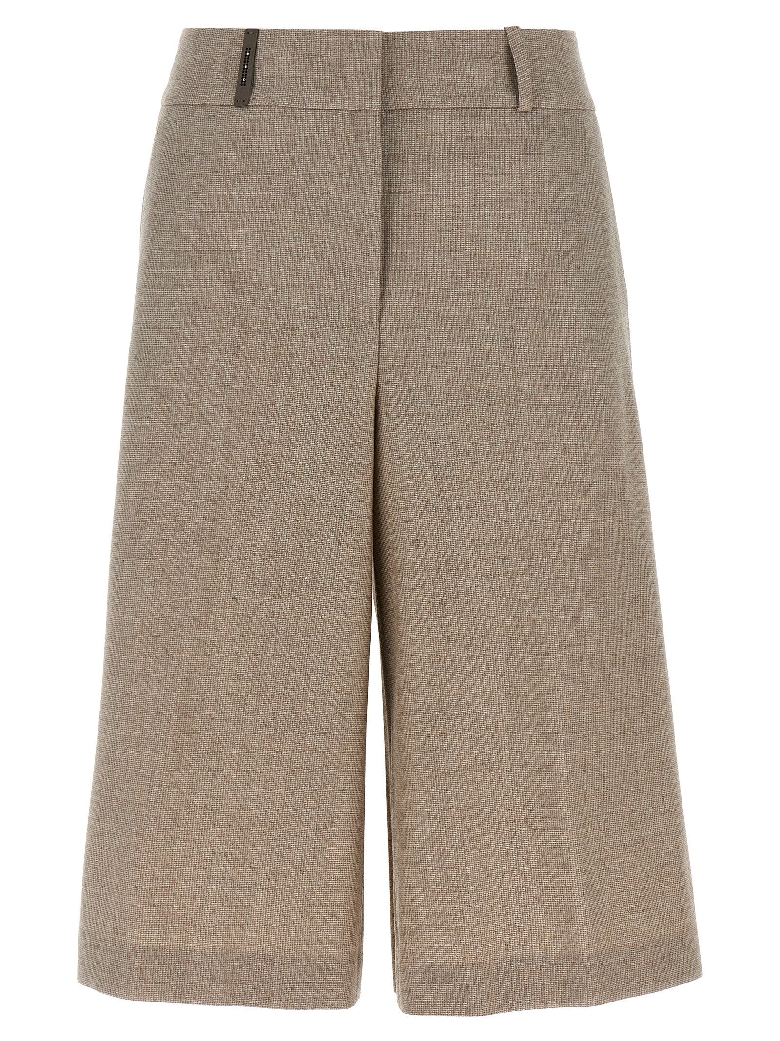 Peserico Micro Houndstooth Long Bermuda Shorts