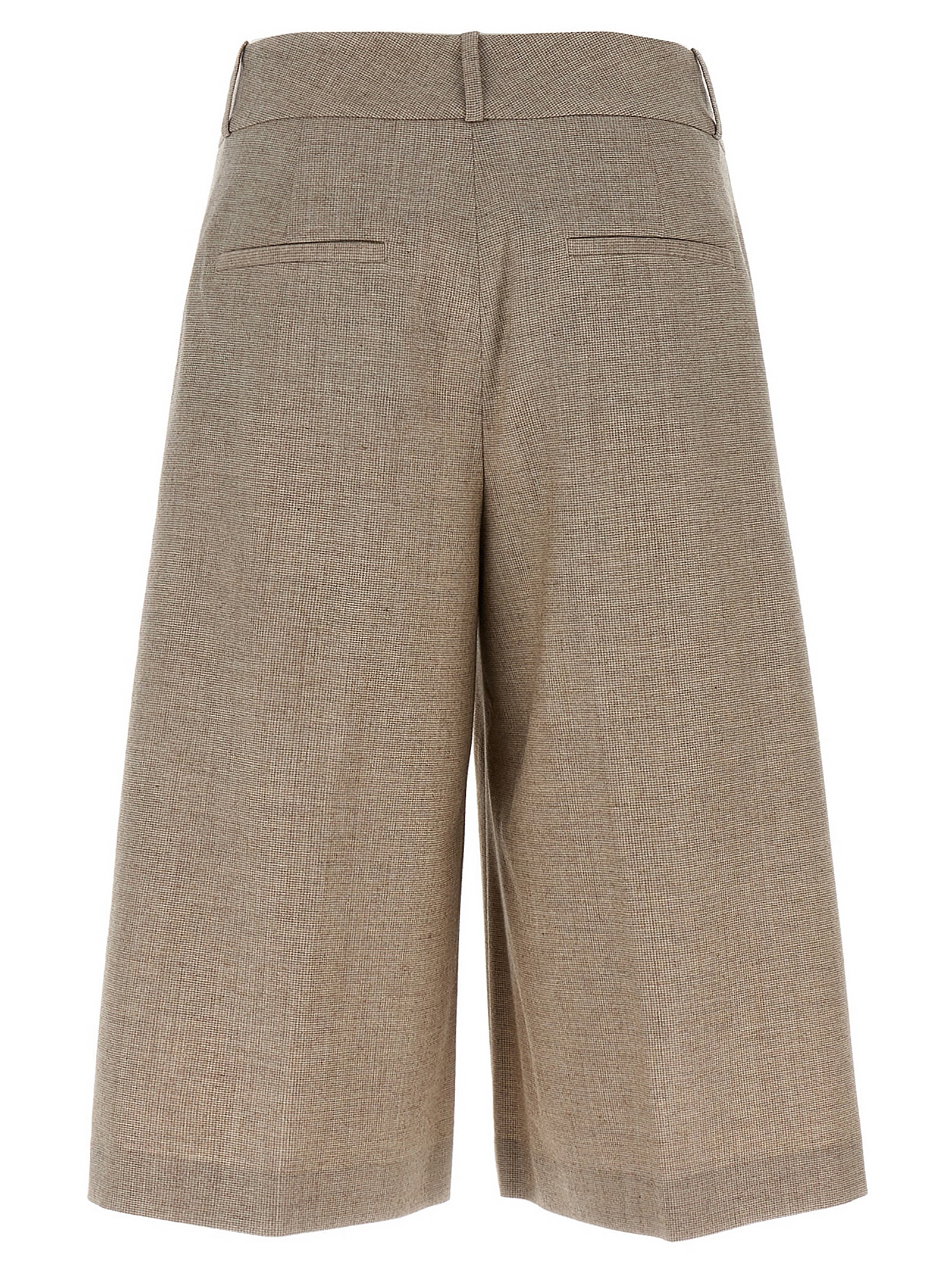 Peserico Micro Houndstooth Long Bermuda Shorts