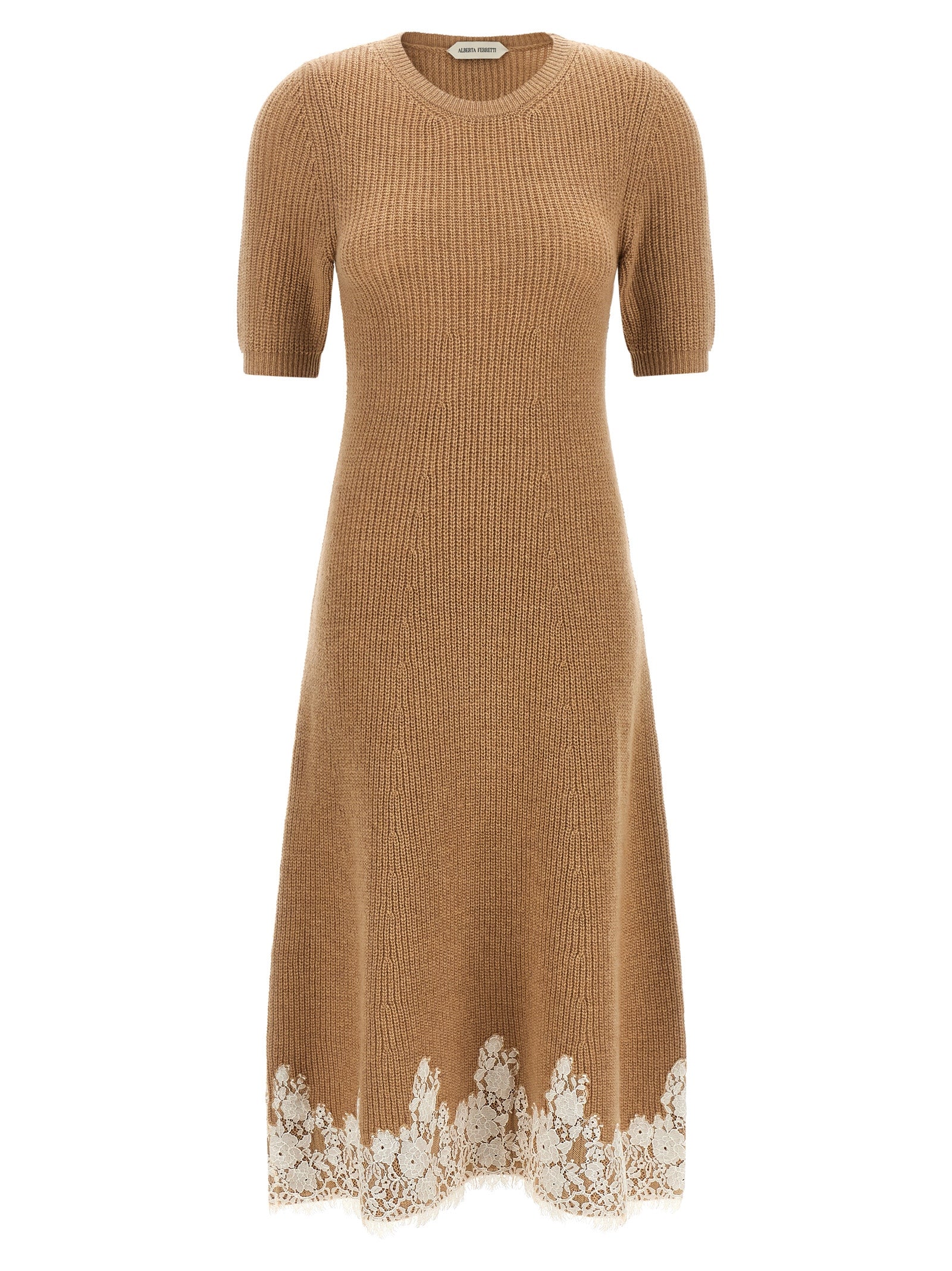 Alberta Ferretti Lace Hem Dress