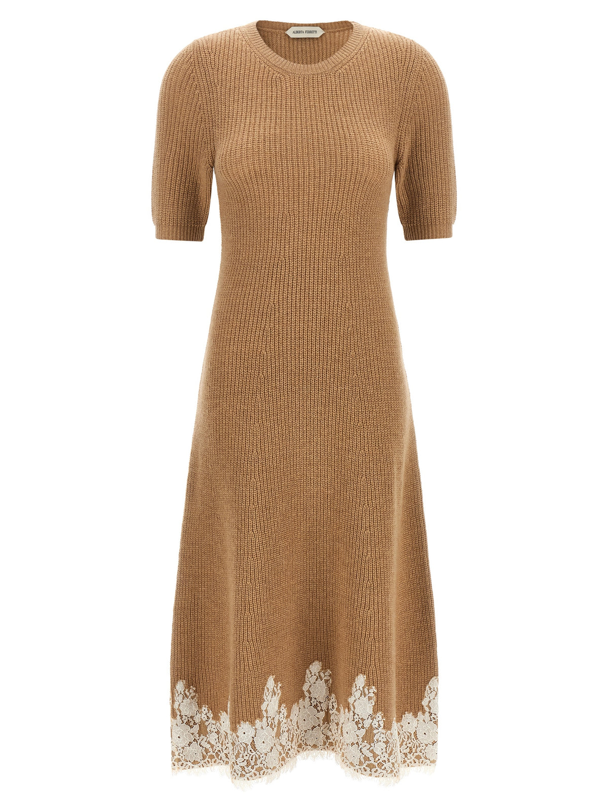 Alberta Ferretti Lace Hem Dress