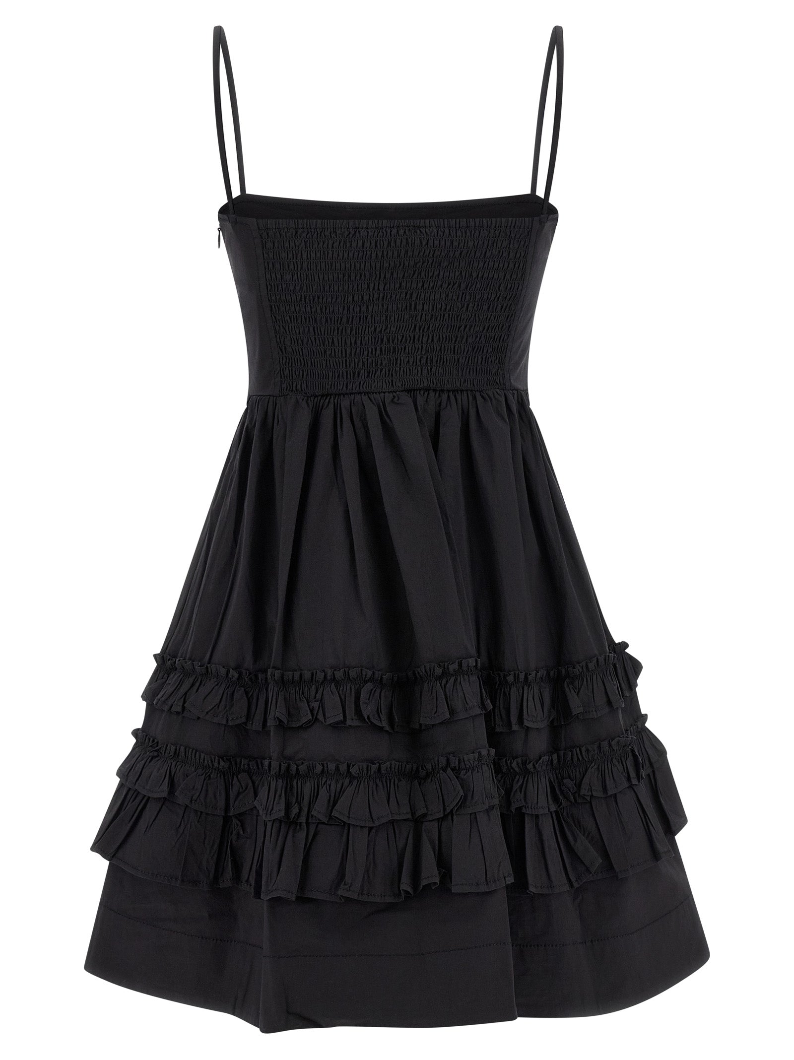 Ganni 'Black Mini Frill' Dress