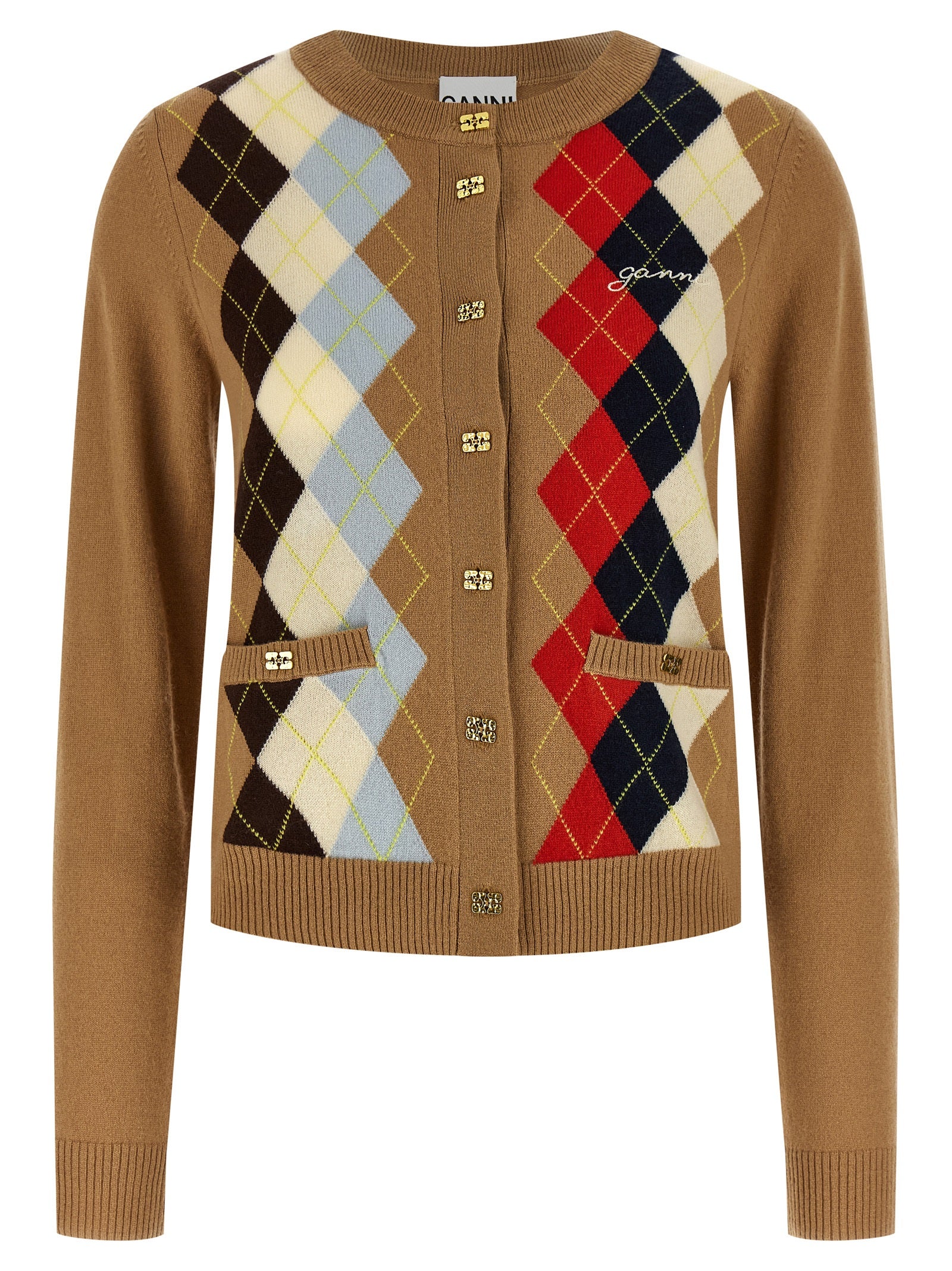 Ganni Diamond-Shaped Cardigan