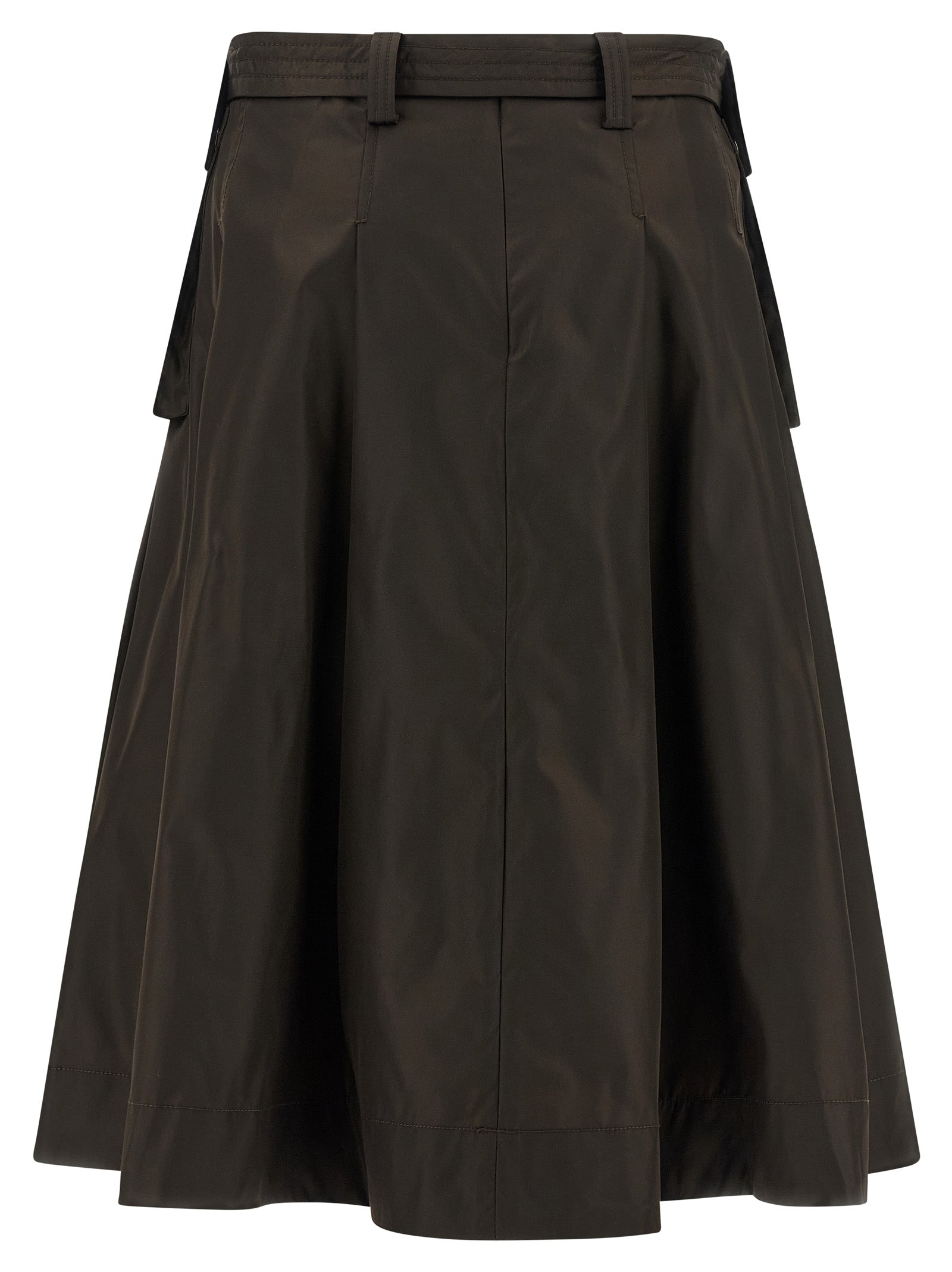 Ganni 'Duchesse Nylon Pleated' Skirt
