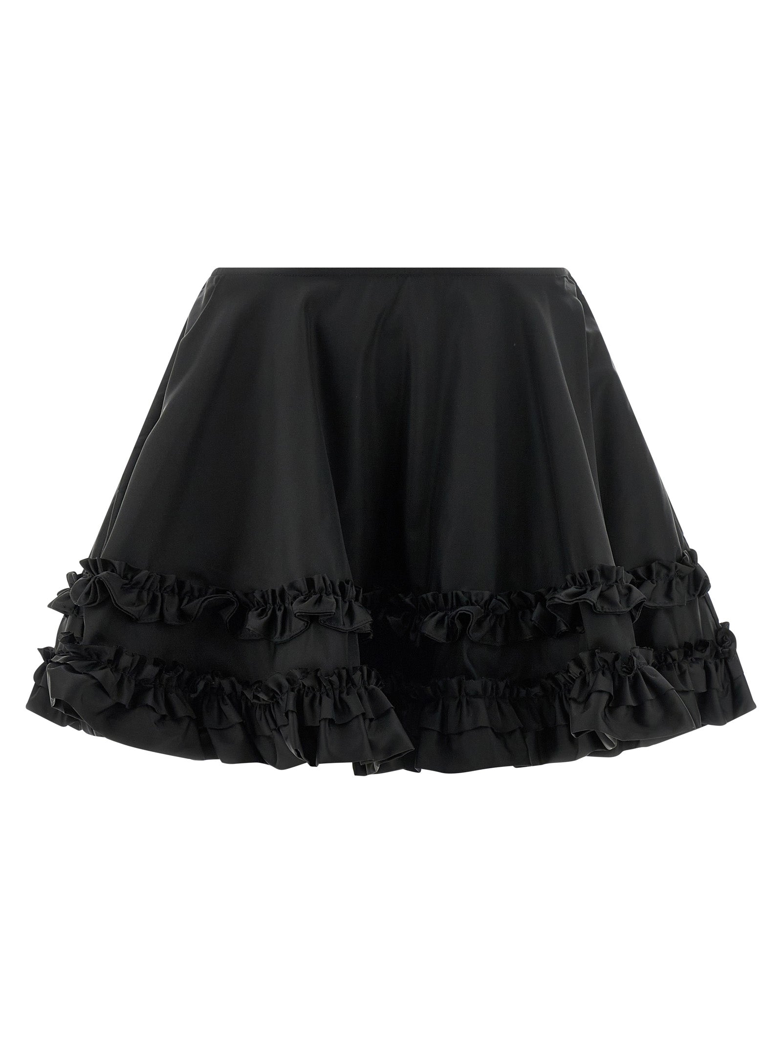 Ganni 'Duchesse Nylon Mini Frill' Skirt