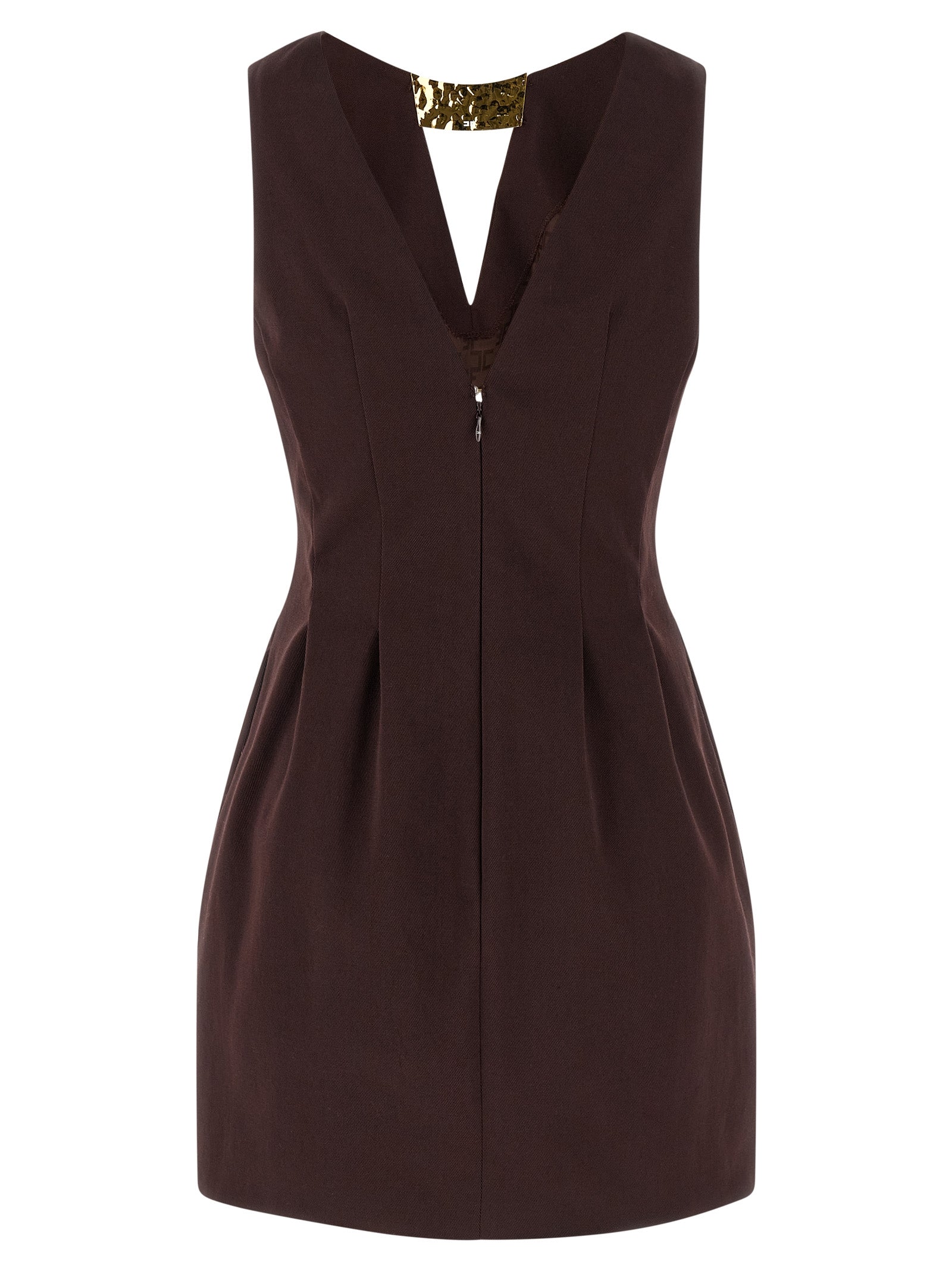 Elisabetta Franchi Metal Plaque Dress