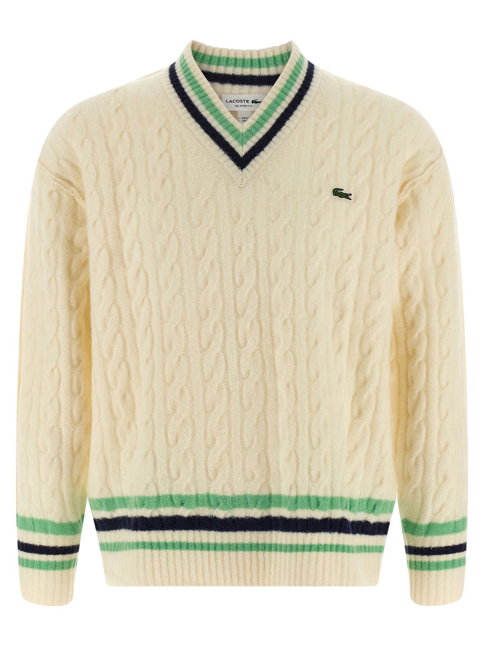 Lacoste Braided Wool Sweater