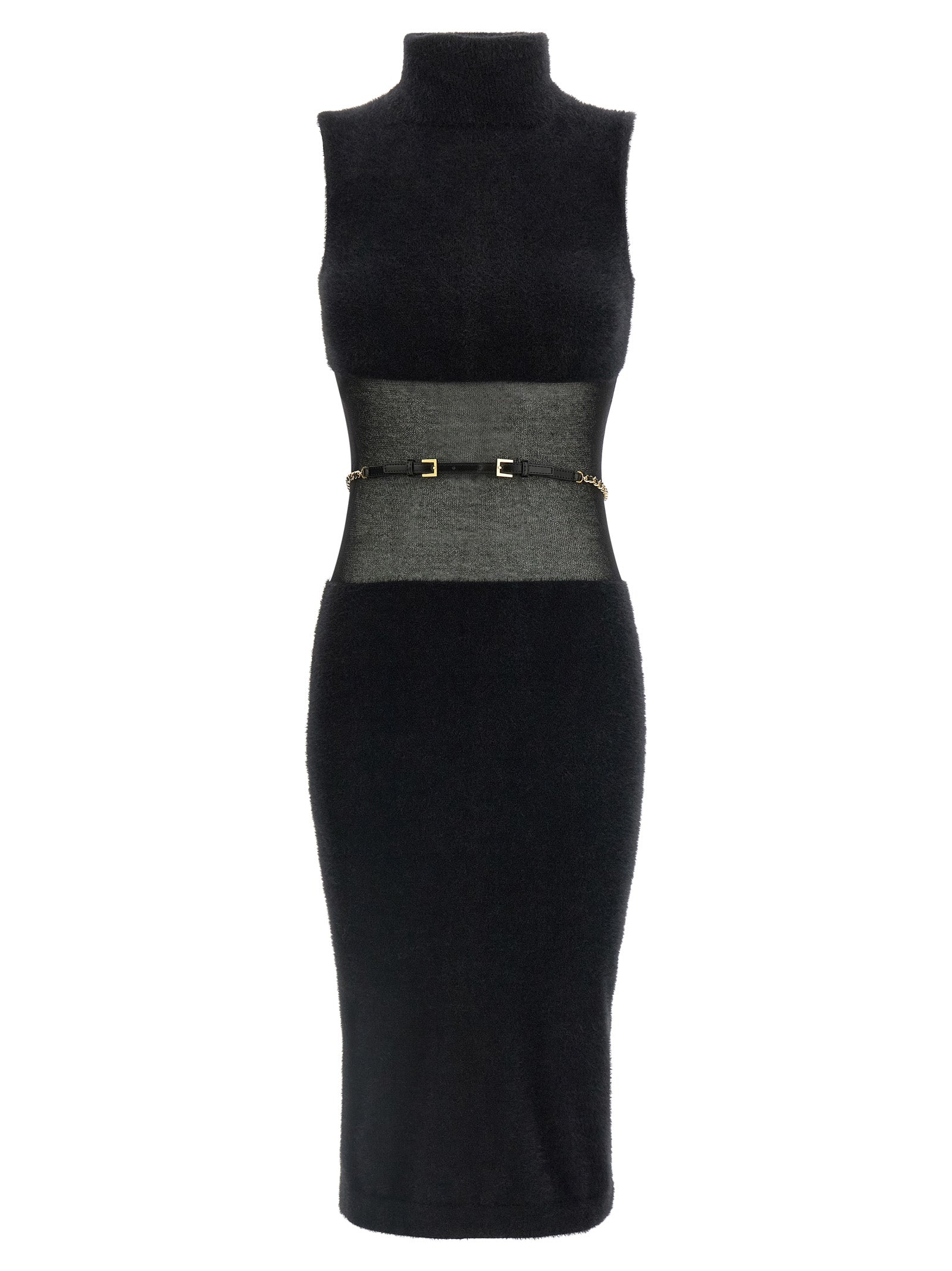 Elisabetta Franchi Gauze Insert Dress