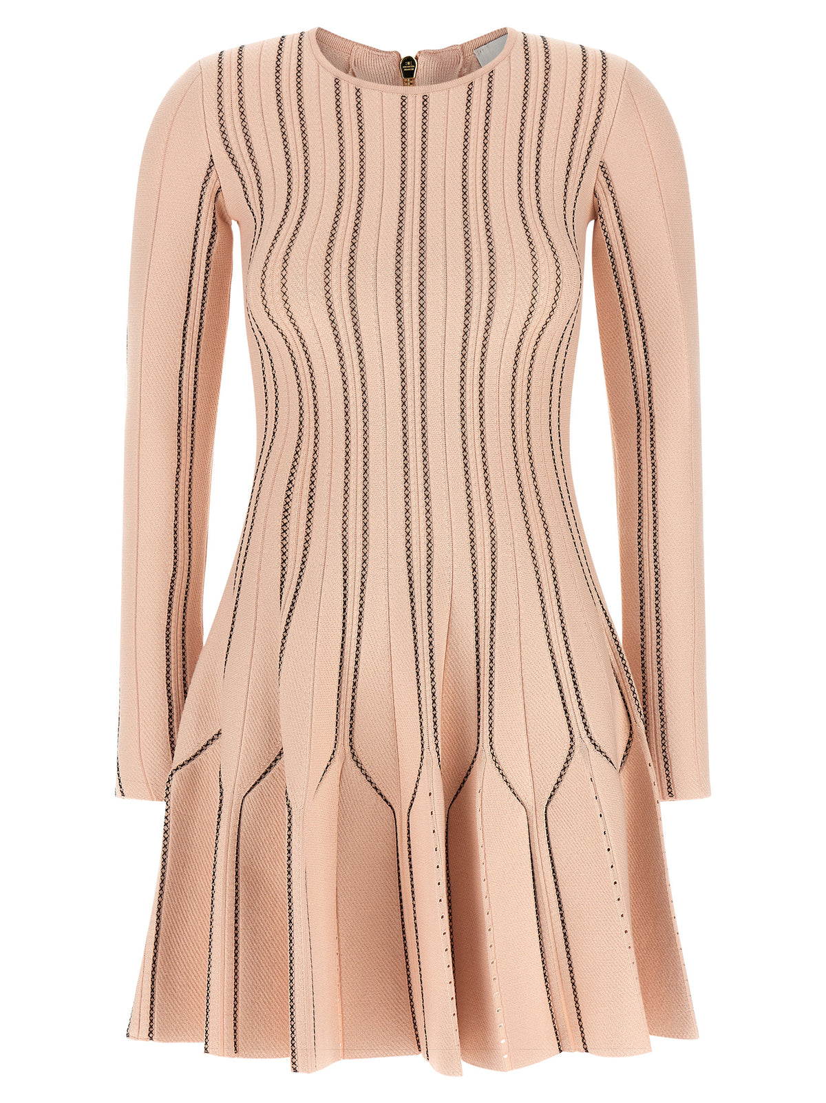 Elisabetta Franchi Pink Origami Knit Dress