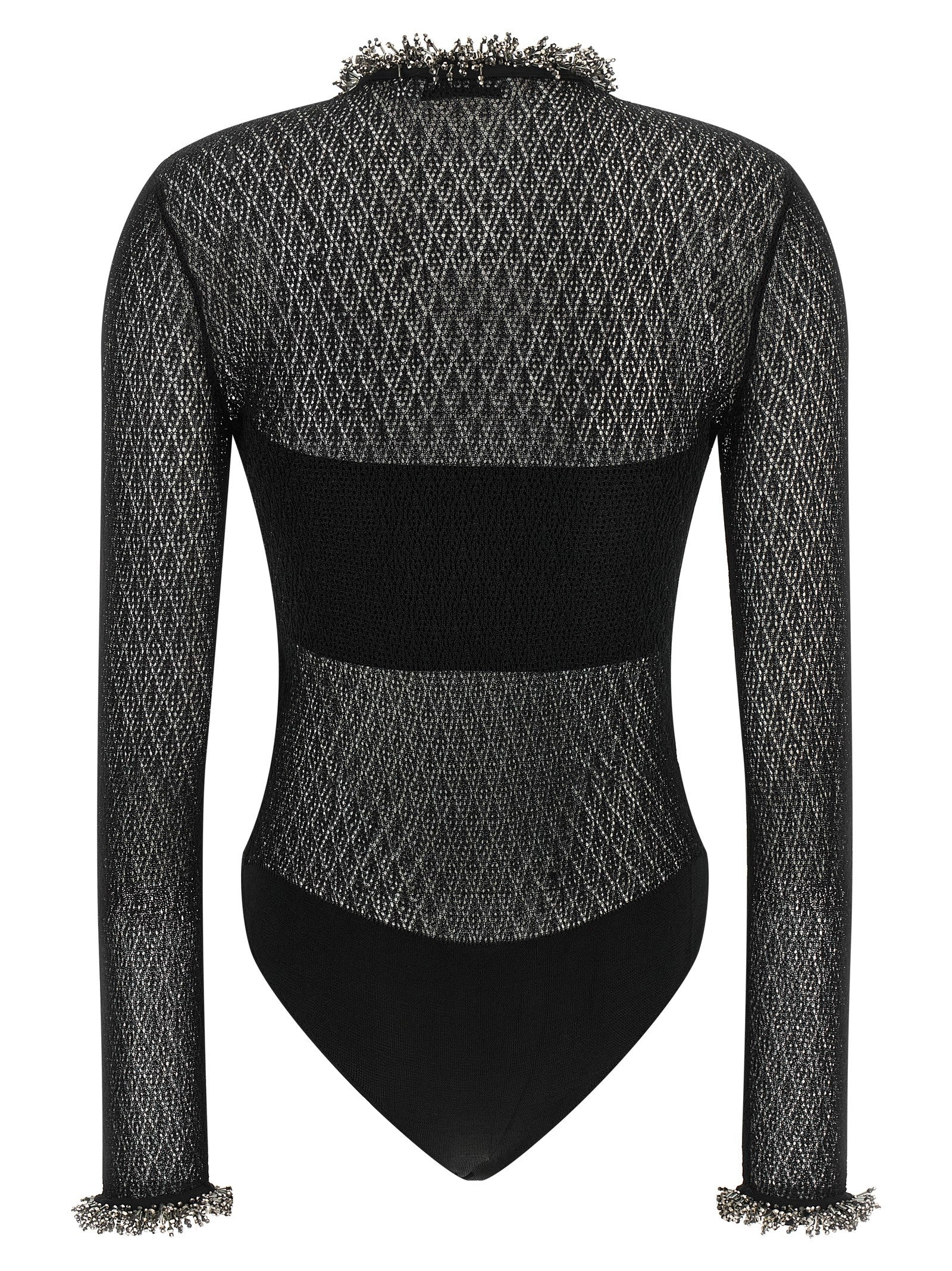 Self Portrait Openwork Knitted Bodysuit