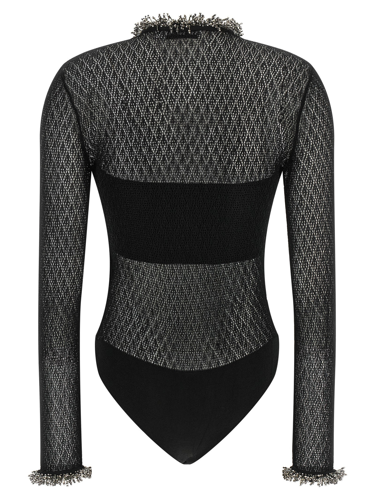 Self Portrait Openwork Knitted Bodysuit