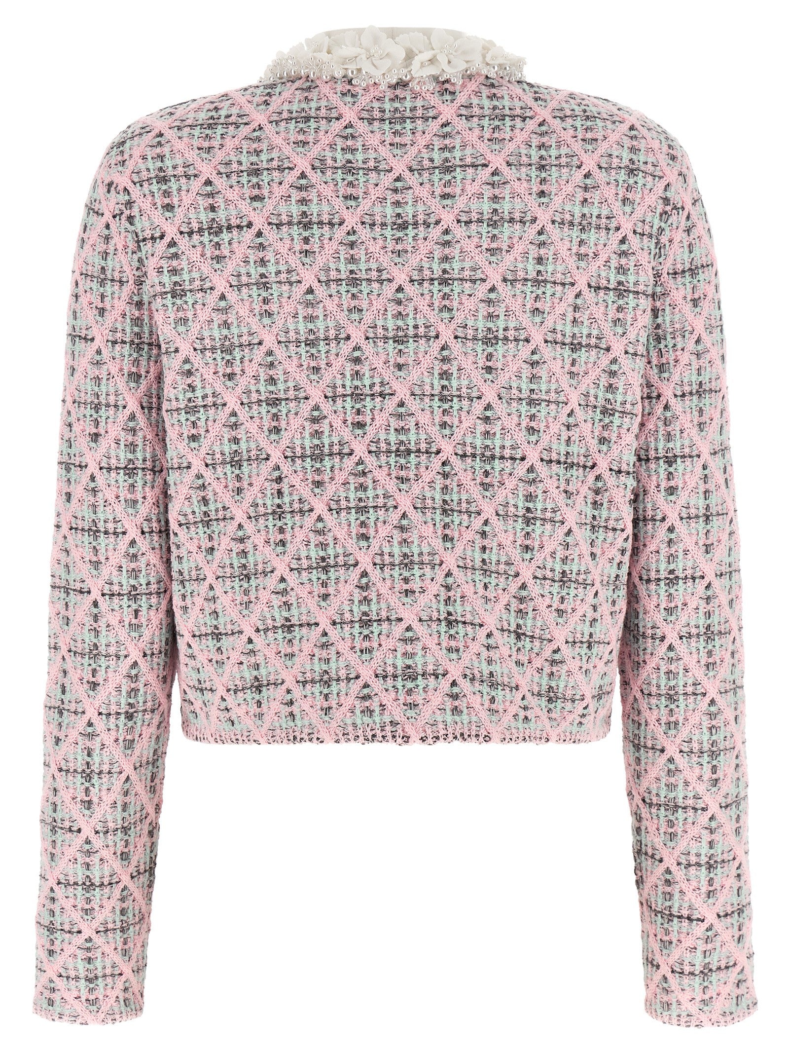 Self Portrait Floral Collar Cardigan