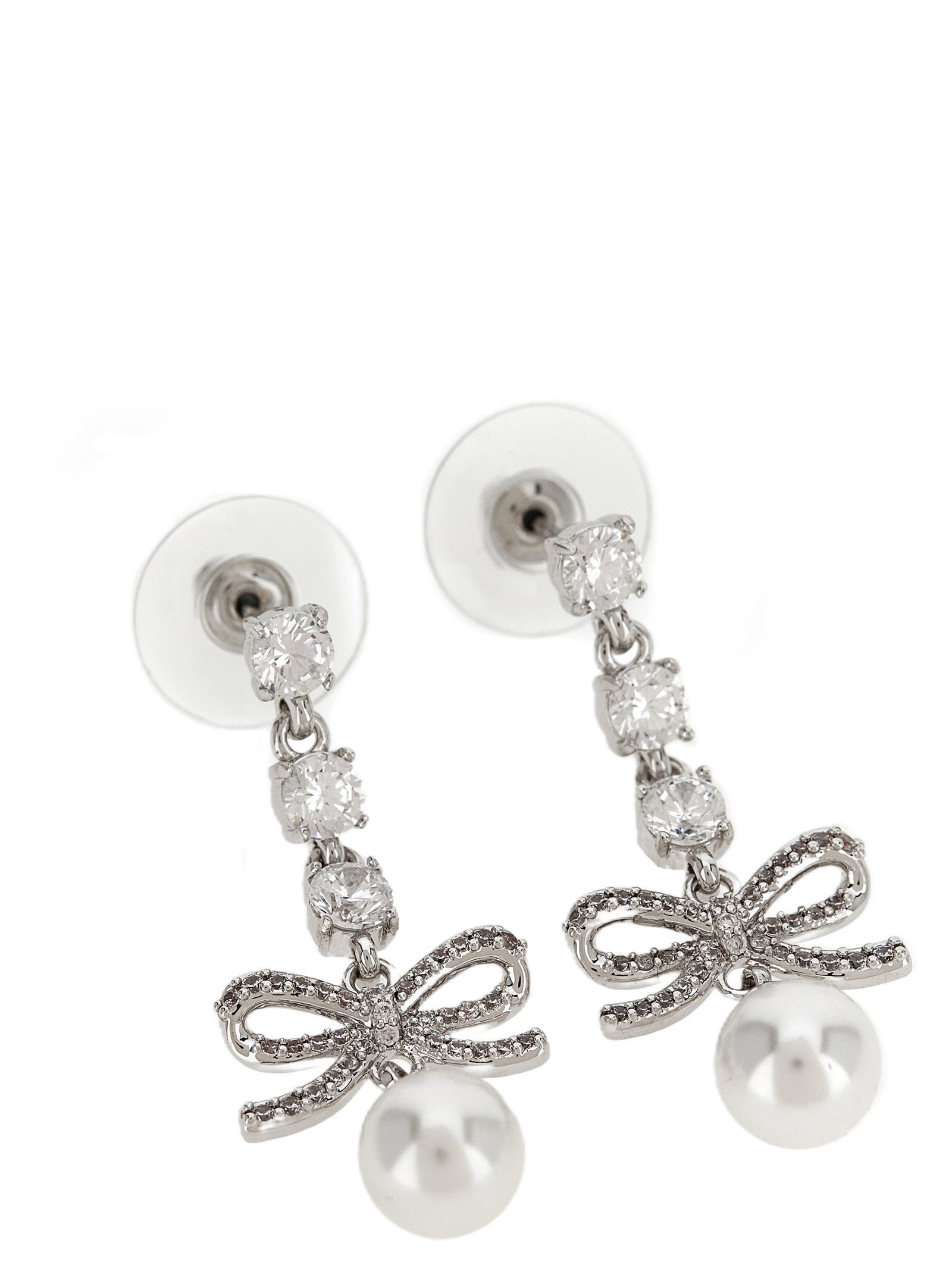 Self Portrait 'Bow Crystal Charm' Earrings