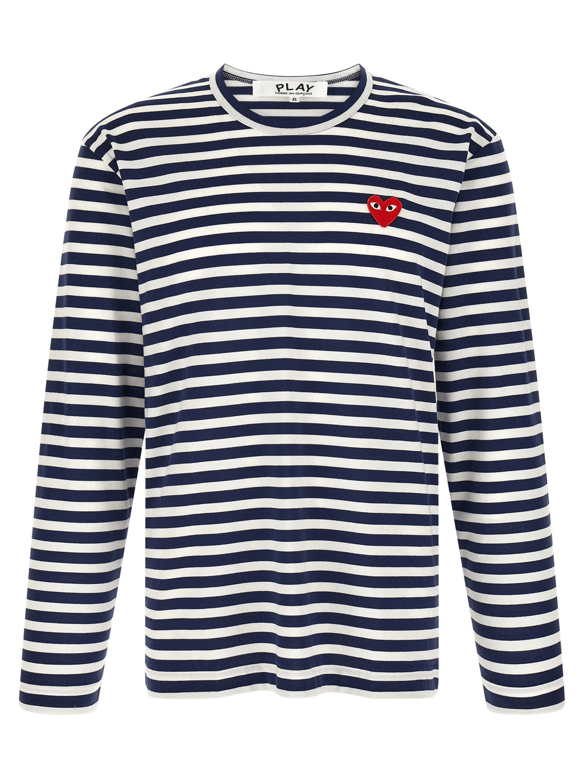 Comme Des Garçons Play Striped T-Shirt With Heart Patch
